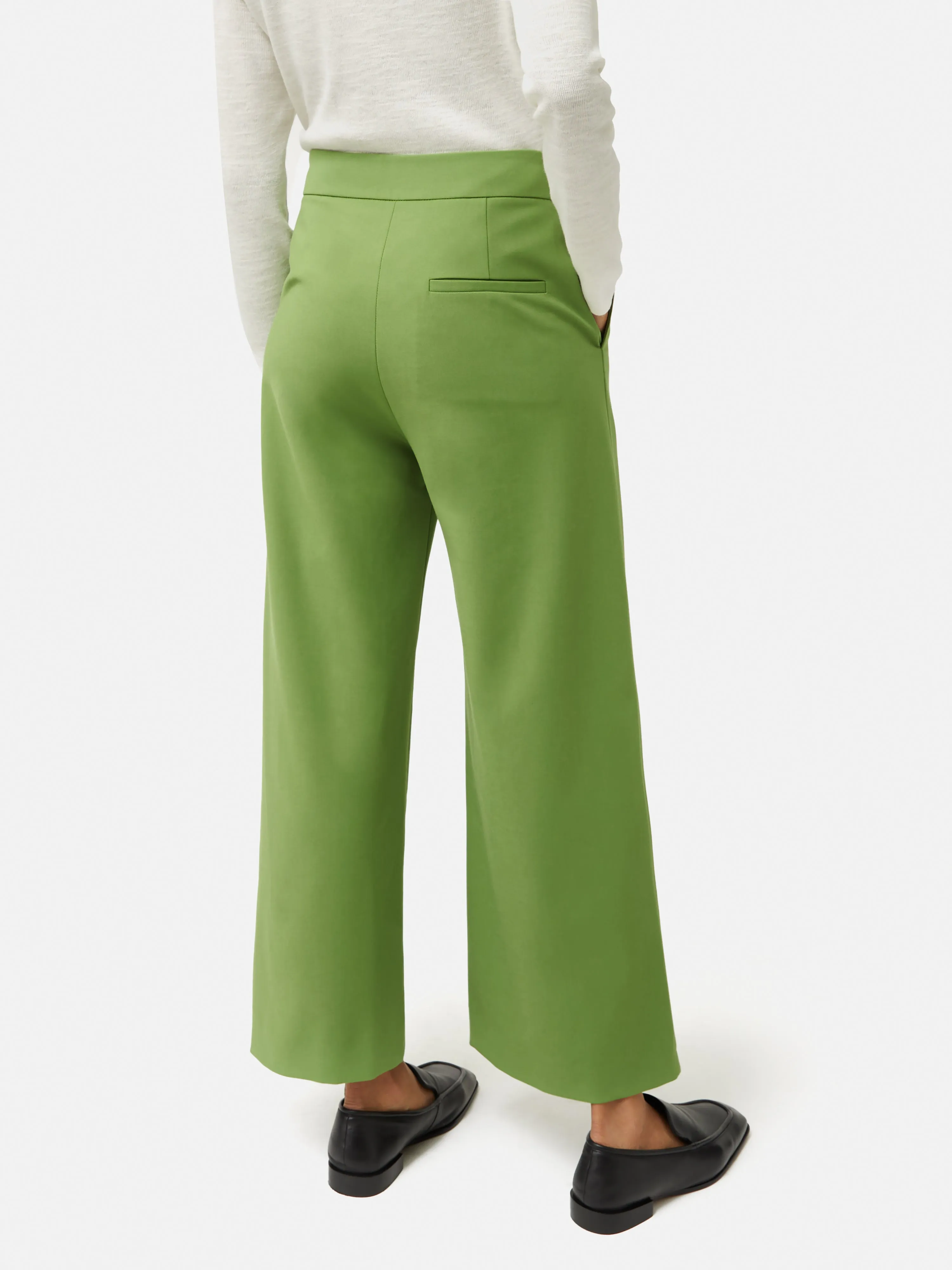 Italian Modern Crepe Sailor Trouser | Green sold by Jigsaw product image thumbnail 5