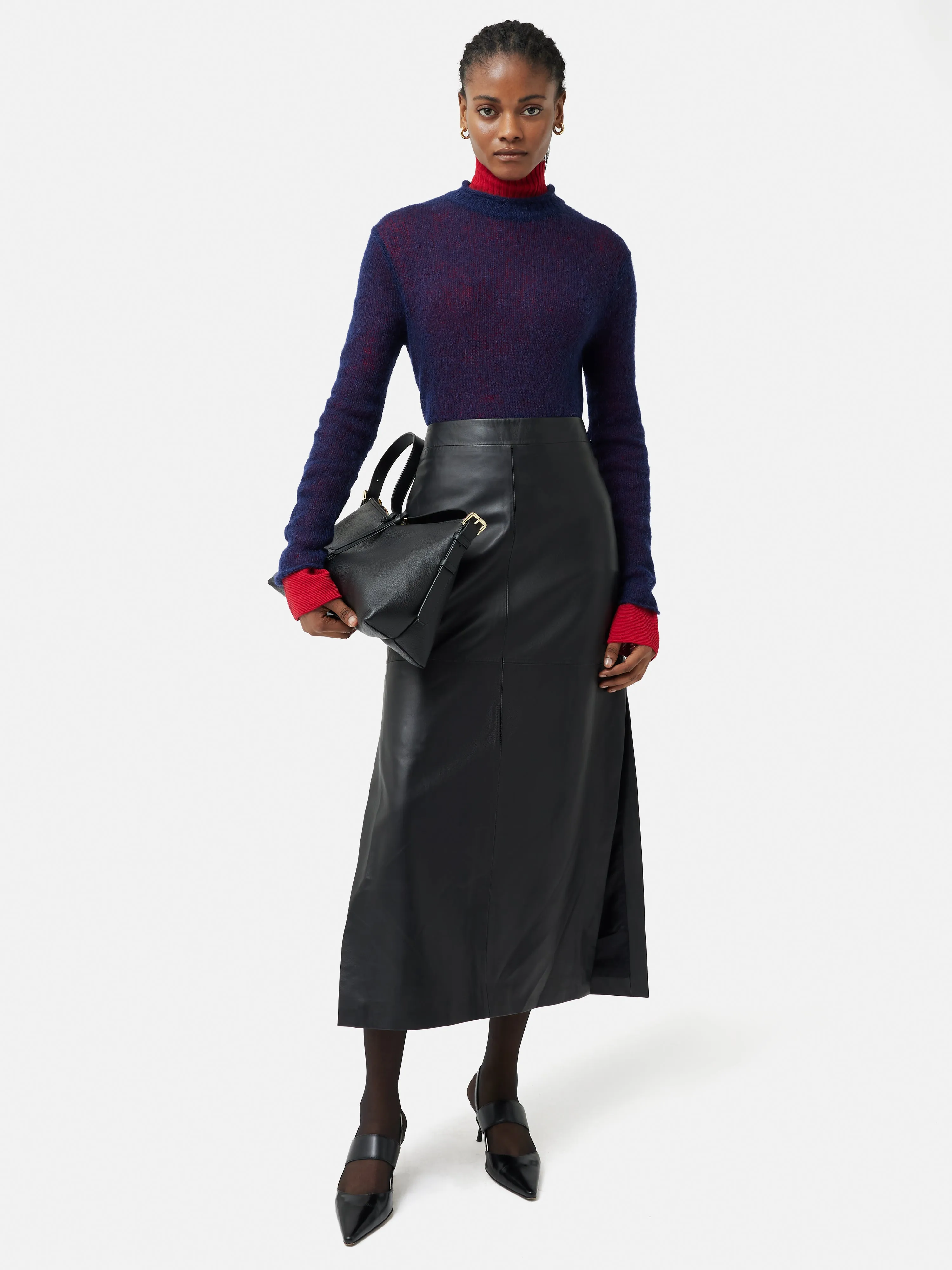 Trafalgar Leather Shoulder Bag | Black sold by Jigsaw product image thumbnail 2