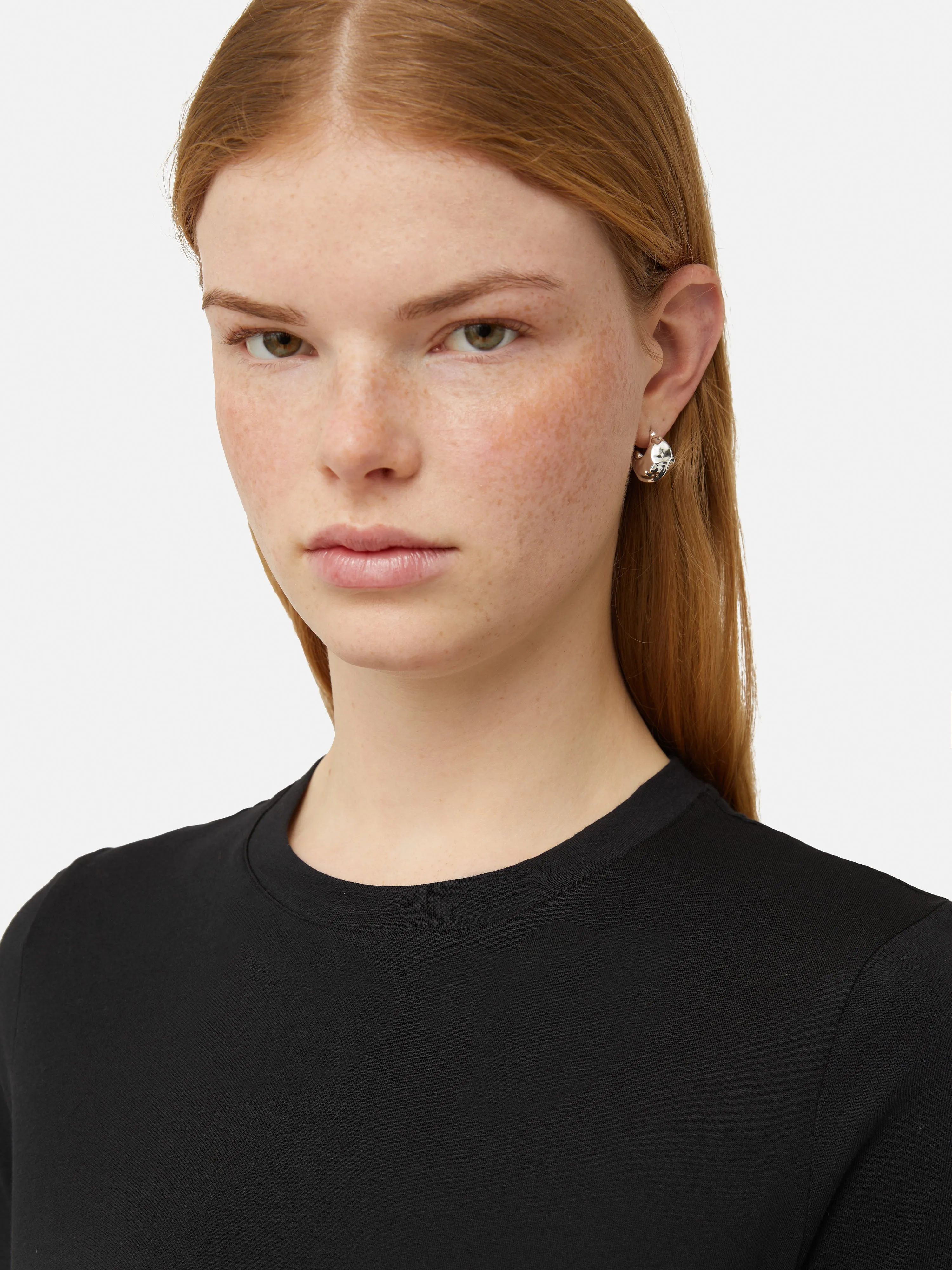 Supima Cotton Crew Neck Tee | Black sold by Jigsaw product image thumbnail 2