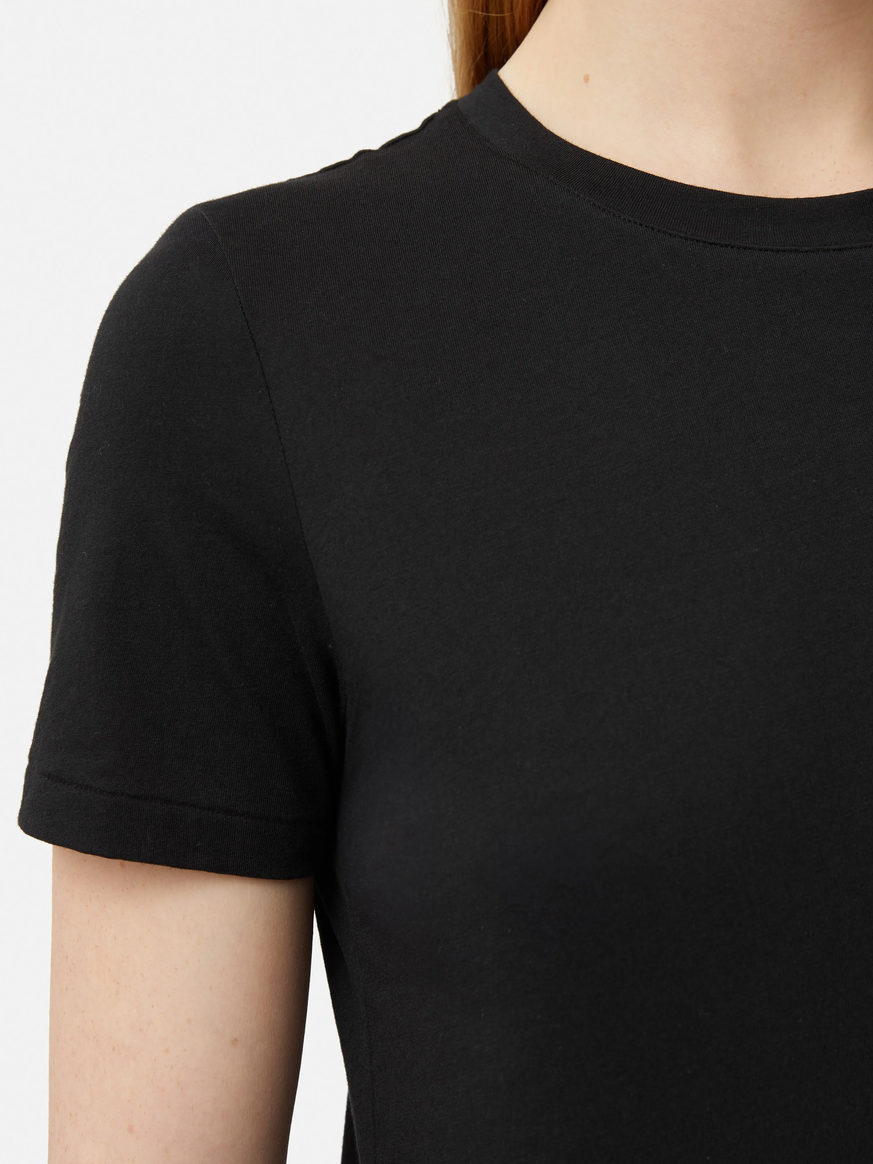 Supima Cotton Crew Neck Tee | Black sold by Jigsaw product image thumbnail 4