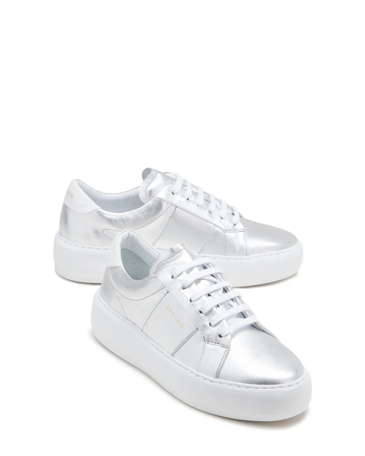 Riva Leather Platform Trainer | Silver sold by Jigsaw product image thumbnail 3