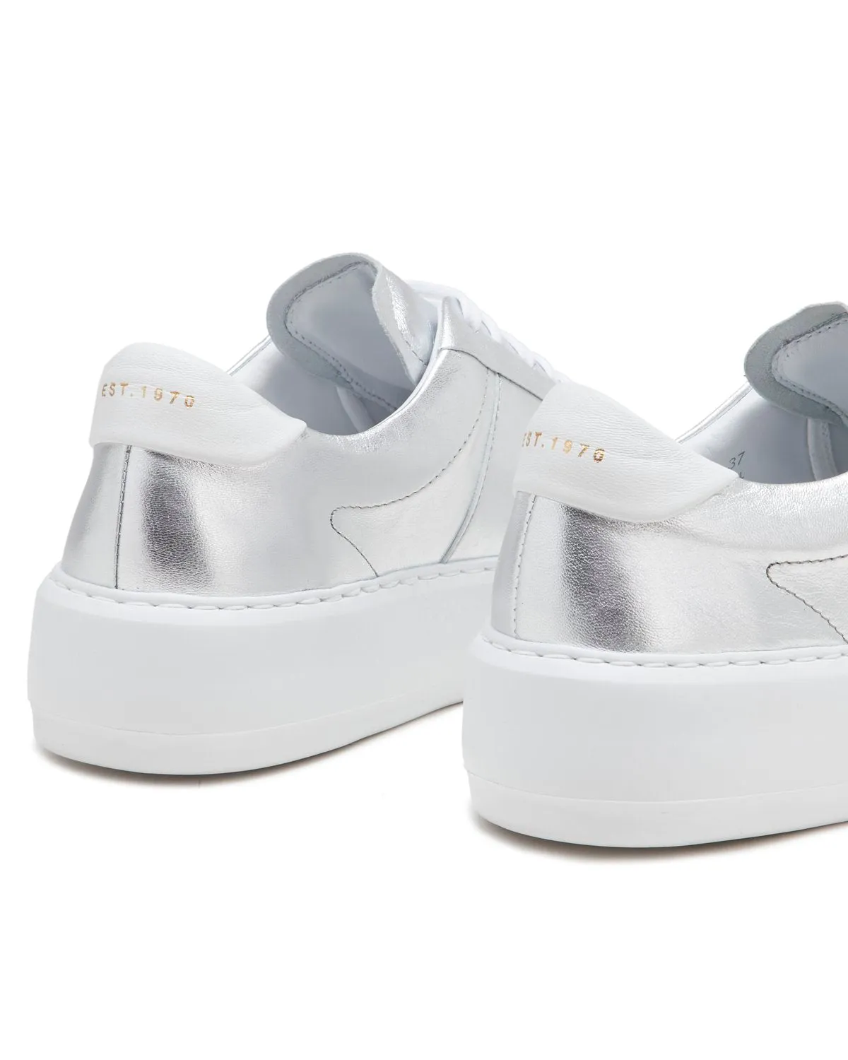 Riva Leather Platform Trainer | Silver sold by Jigsaw product image thumbnail 4