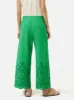 Broderie Beach Trouser | Green sold by Jigsaw
