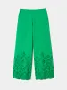 Broderie Beach Trouser | Green sold by Jigsaw
