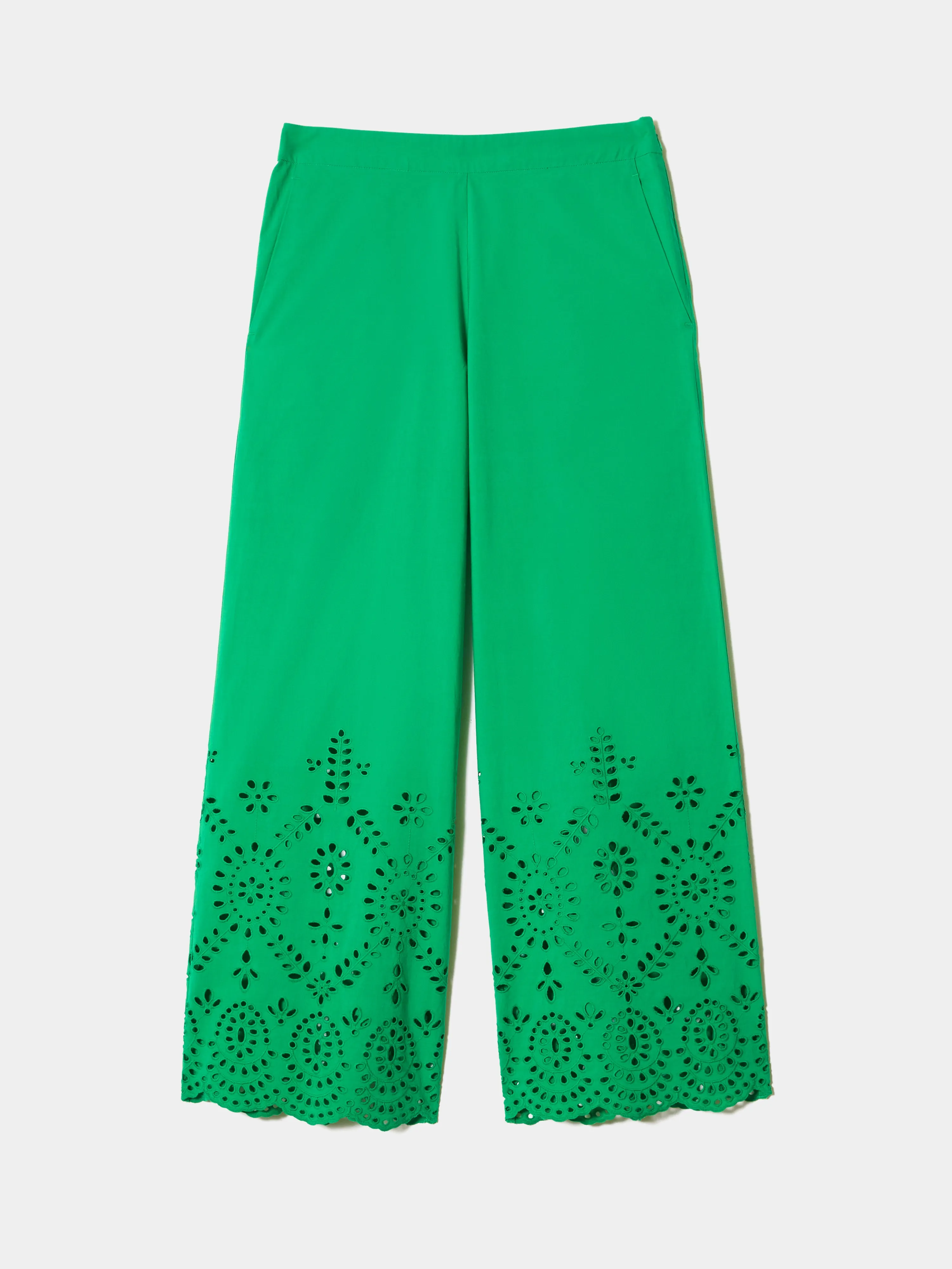 Broderie Beach Trouser | Green sold by Jigsaw product image thumbnail 5