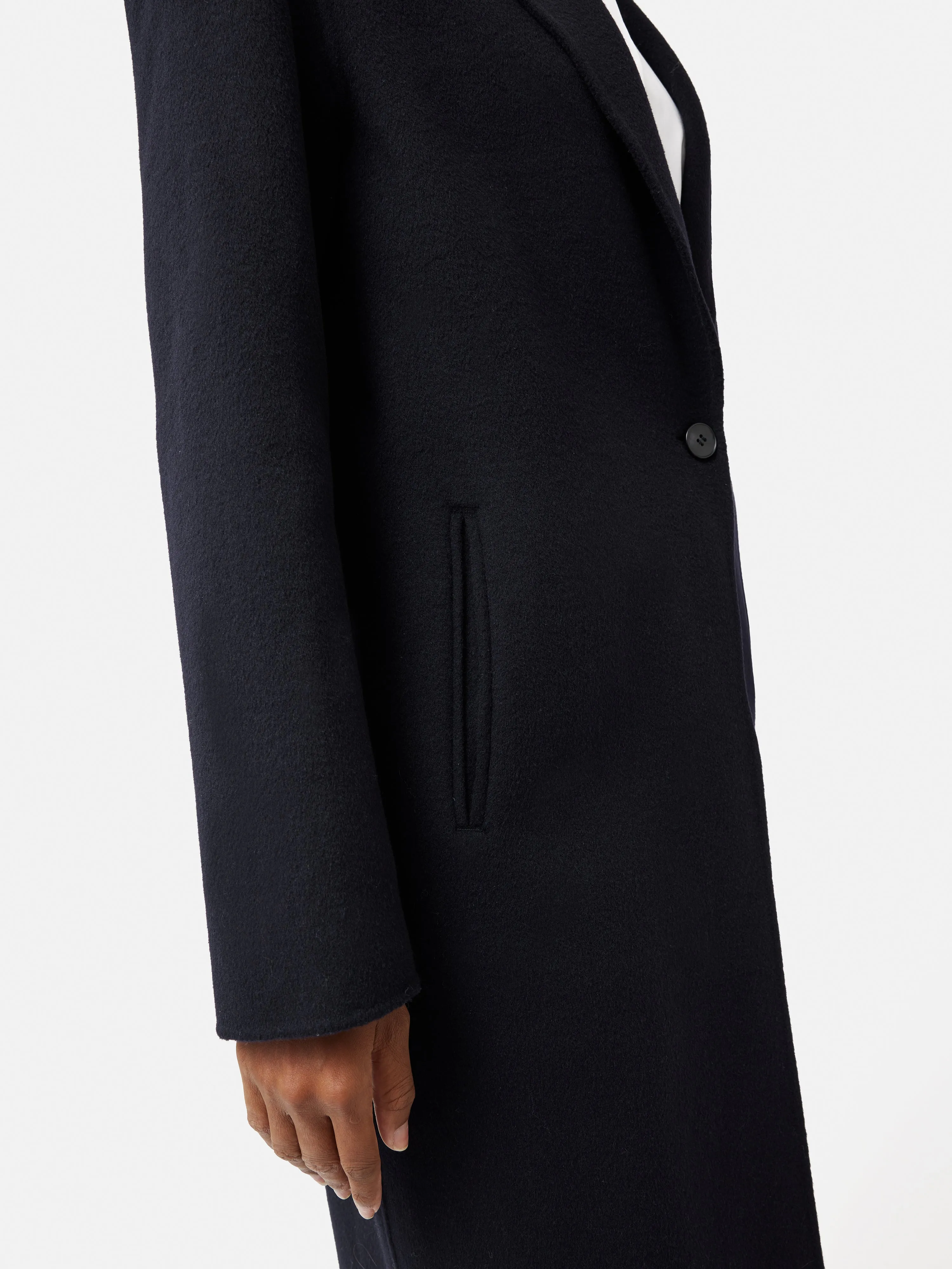 Double Face Wool Coat | Navy sold by Jigsaw product image thumbnail 3