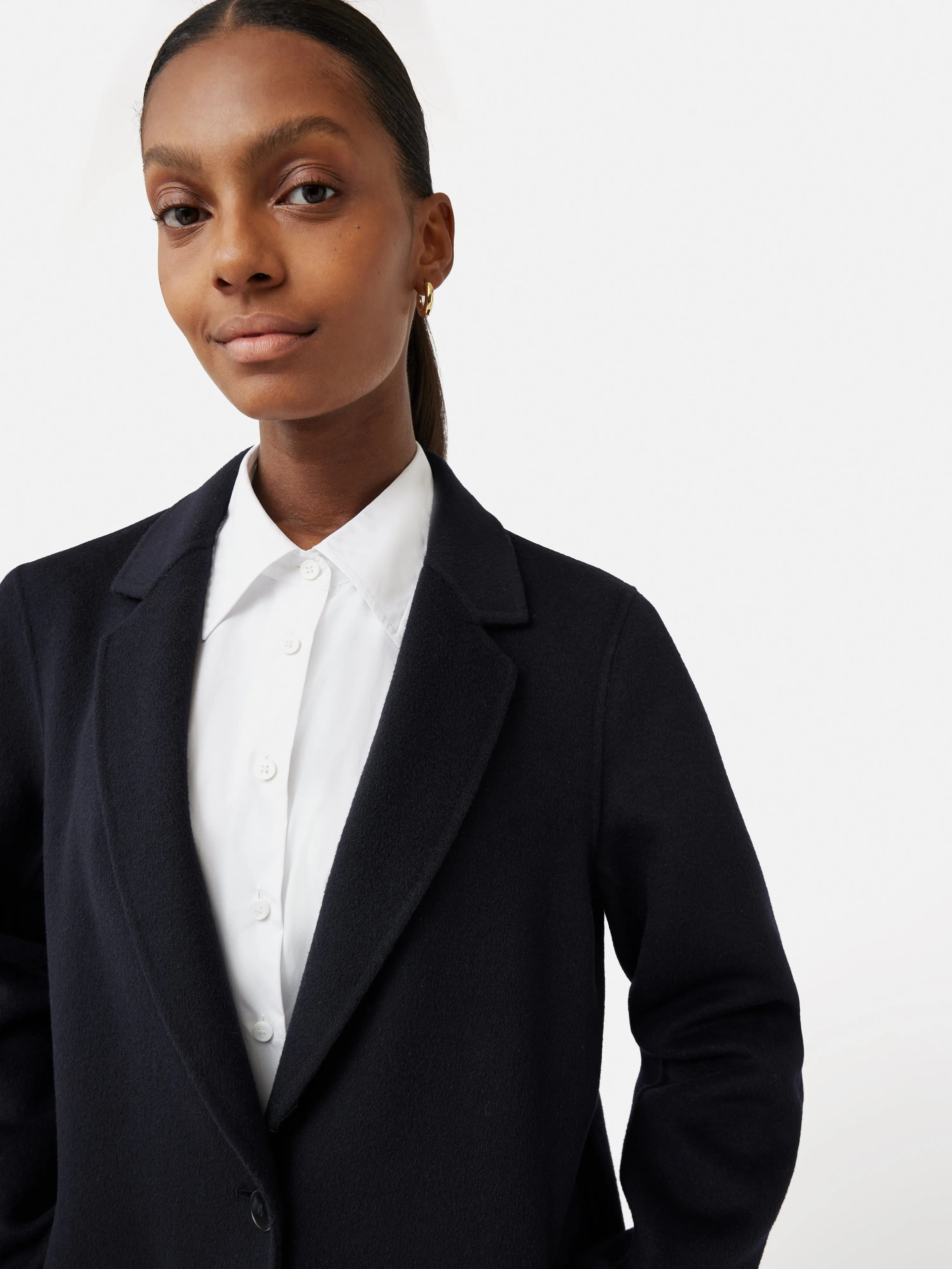 Double Face Wool Coat | Navy sold by Jigsaw product image thumbnail 2