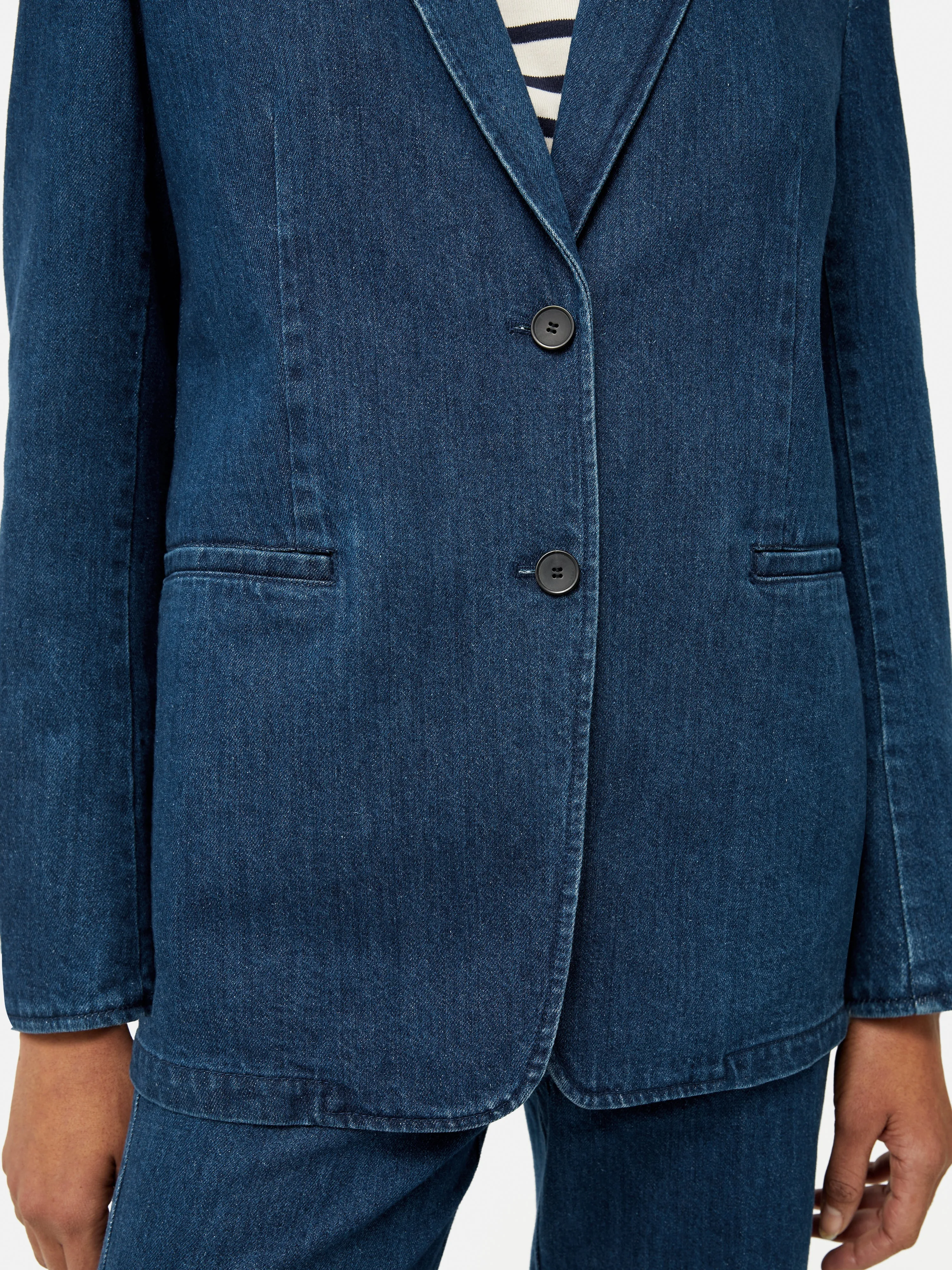 Denim Tailored Jacket | Indigo sold by Jigsaw product image thumbnail 4