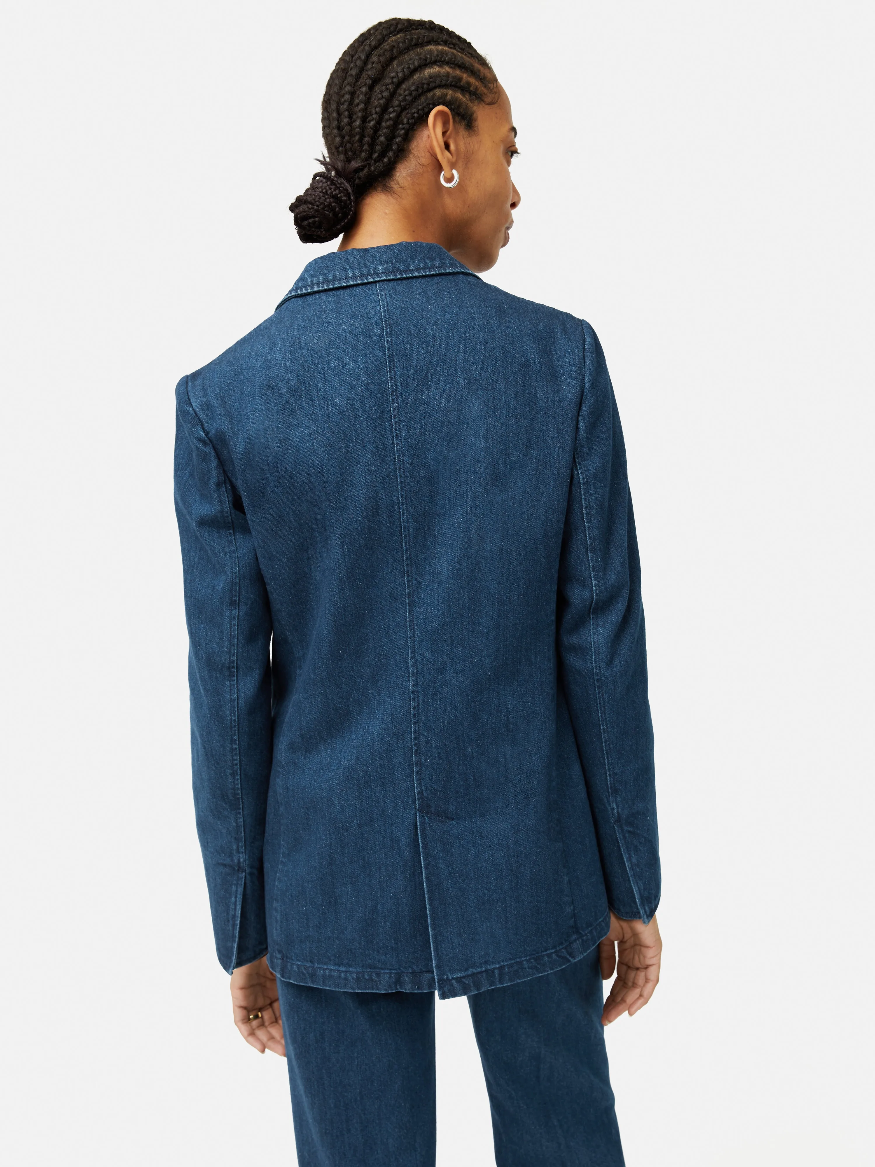 Denim Tailored Jacket | Indigo sold by Jigsaw product image thumbnail 5