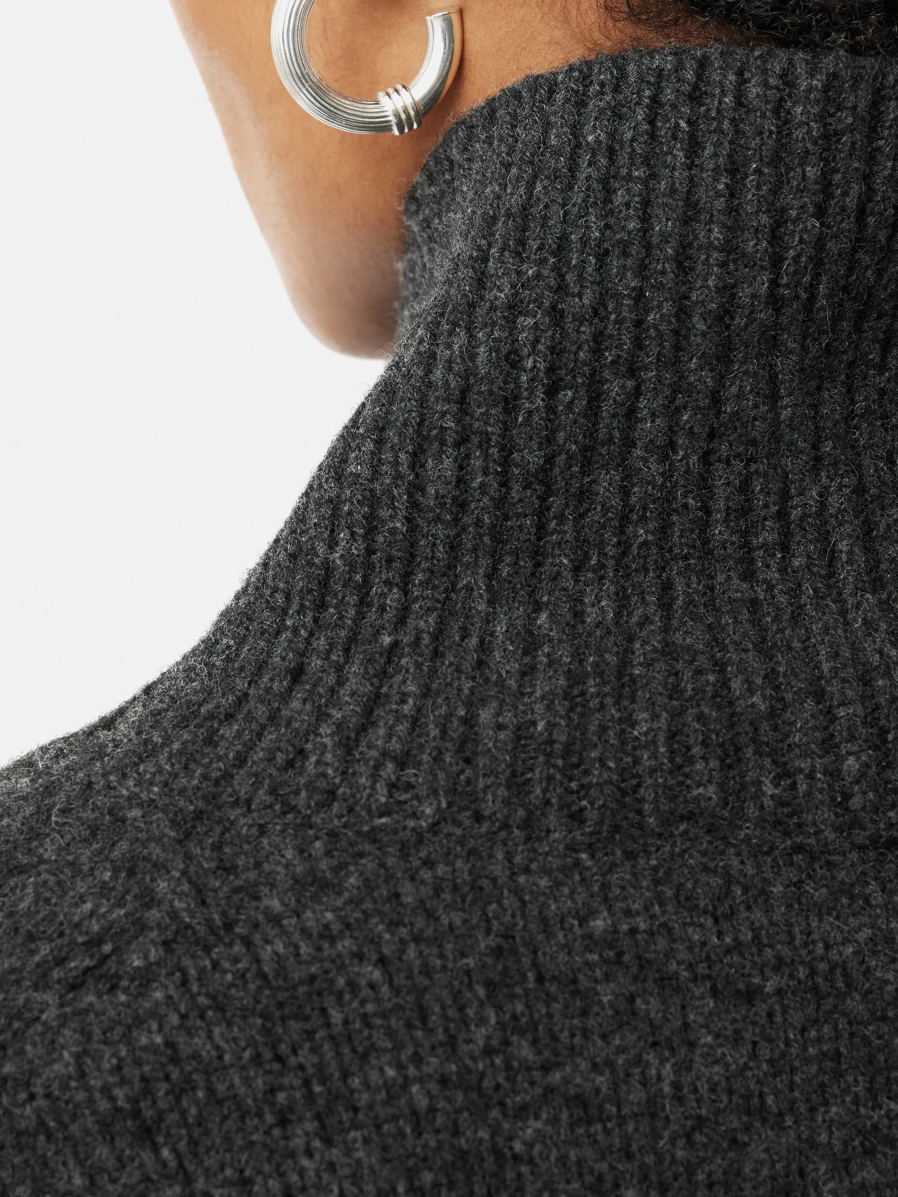 Merino Wool Oversized Jumper | Charcoal sold by Jigsaw product image thumbnail 5