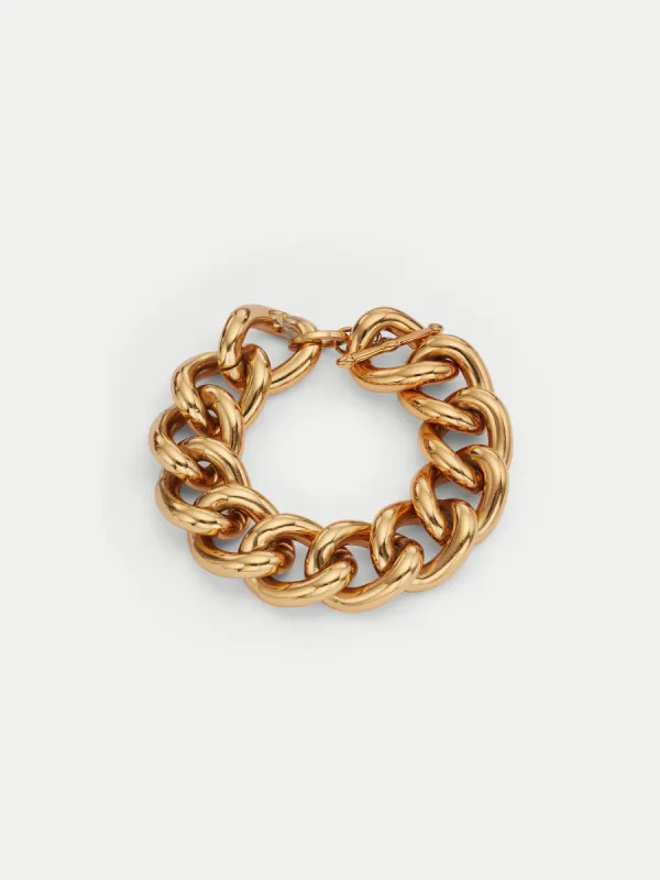 Oversized Chain Link Bracelet | Antique Gold sold by Jigsaw