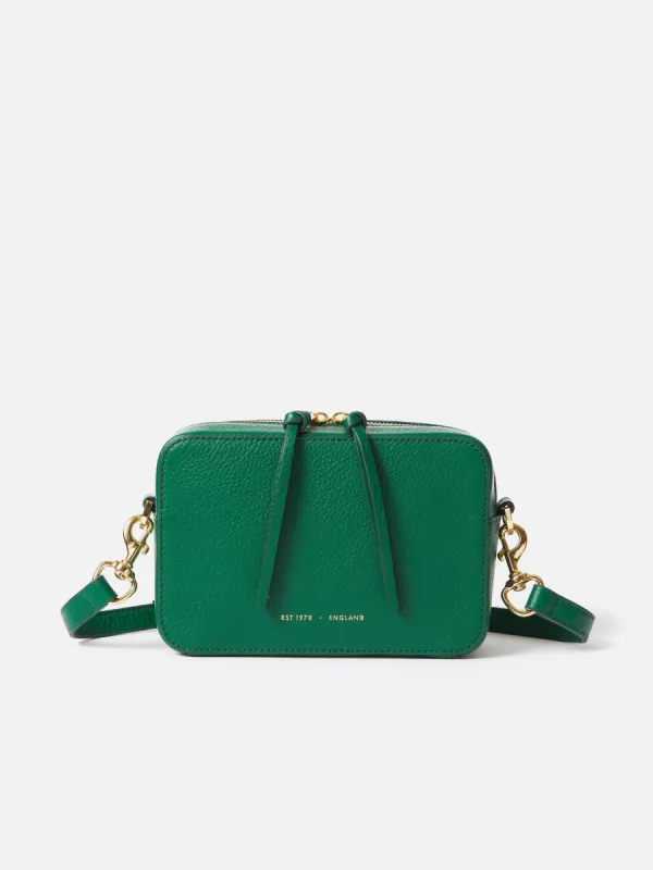 Jaime Pebble Cross Body | Green sold by Jigsaw