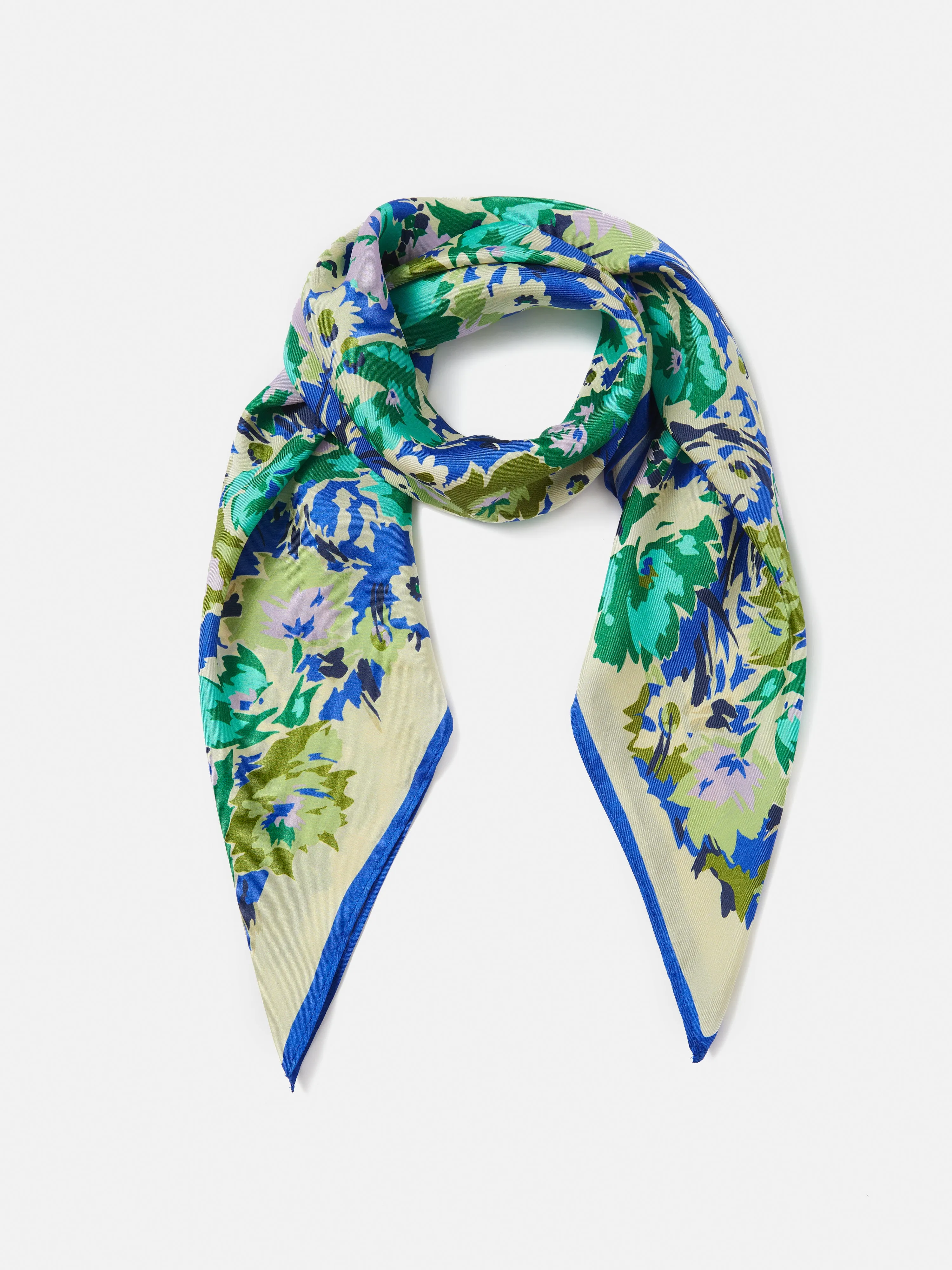 Abstract Meadow Silk Scarf | Blue sold by Jigsaw