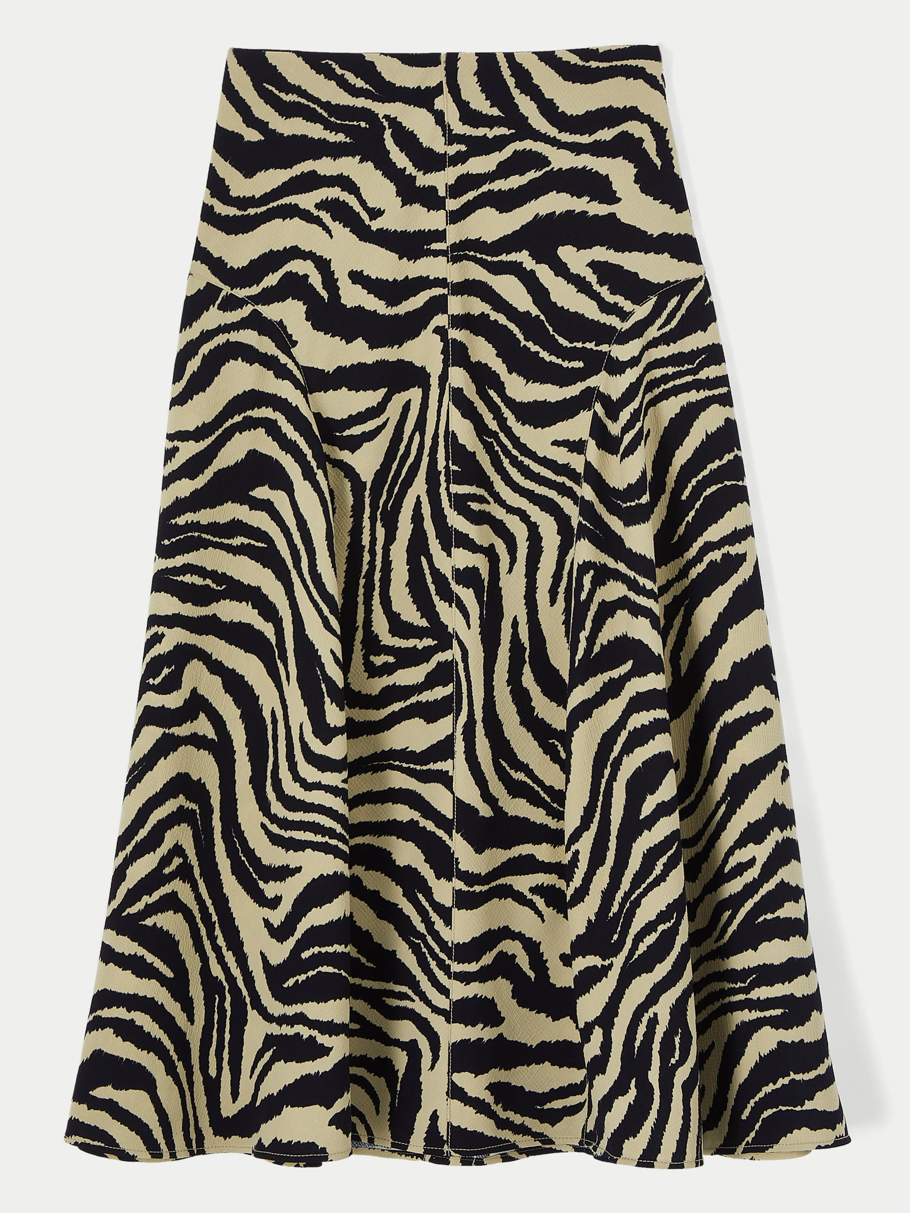 Zebra Ikat Midi Skirt | Khaki sold by Jigsaw product image thumbnail 4