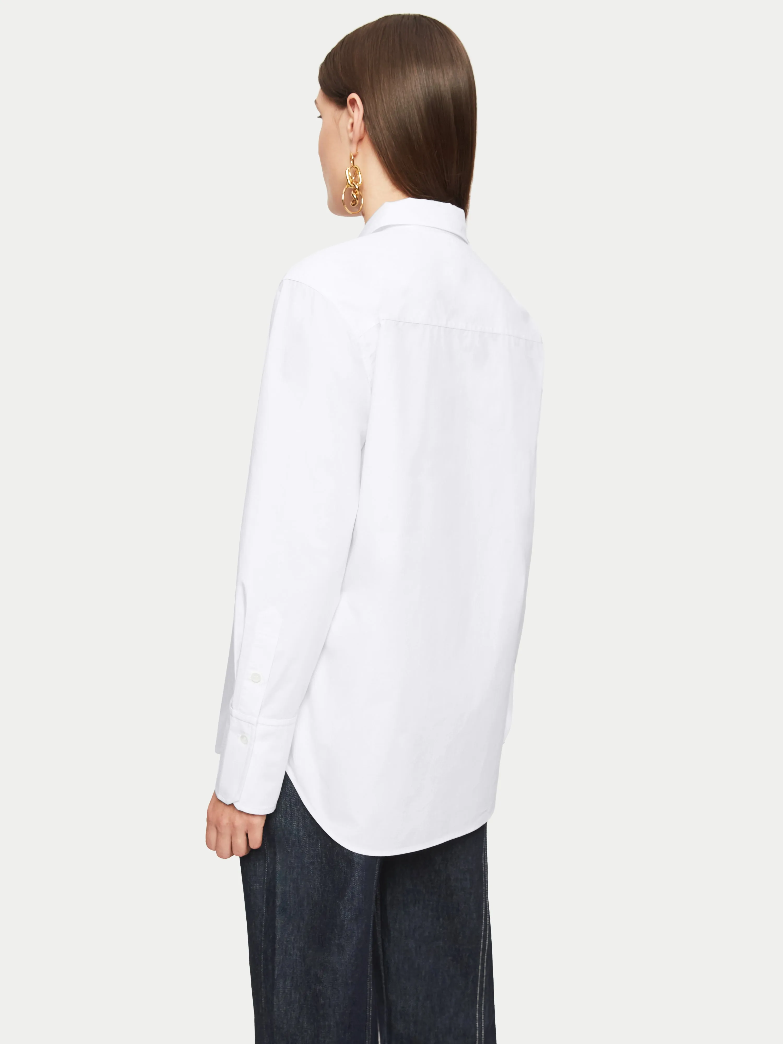 Cotton Relaxed Shirt | White sold by Jigsaw product image thumbnail 5