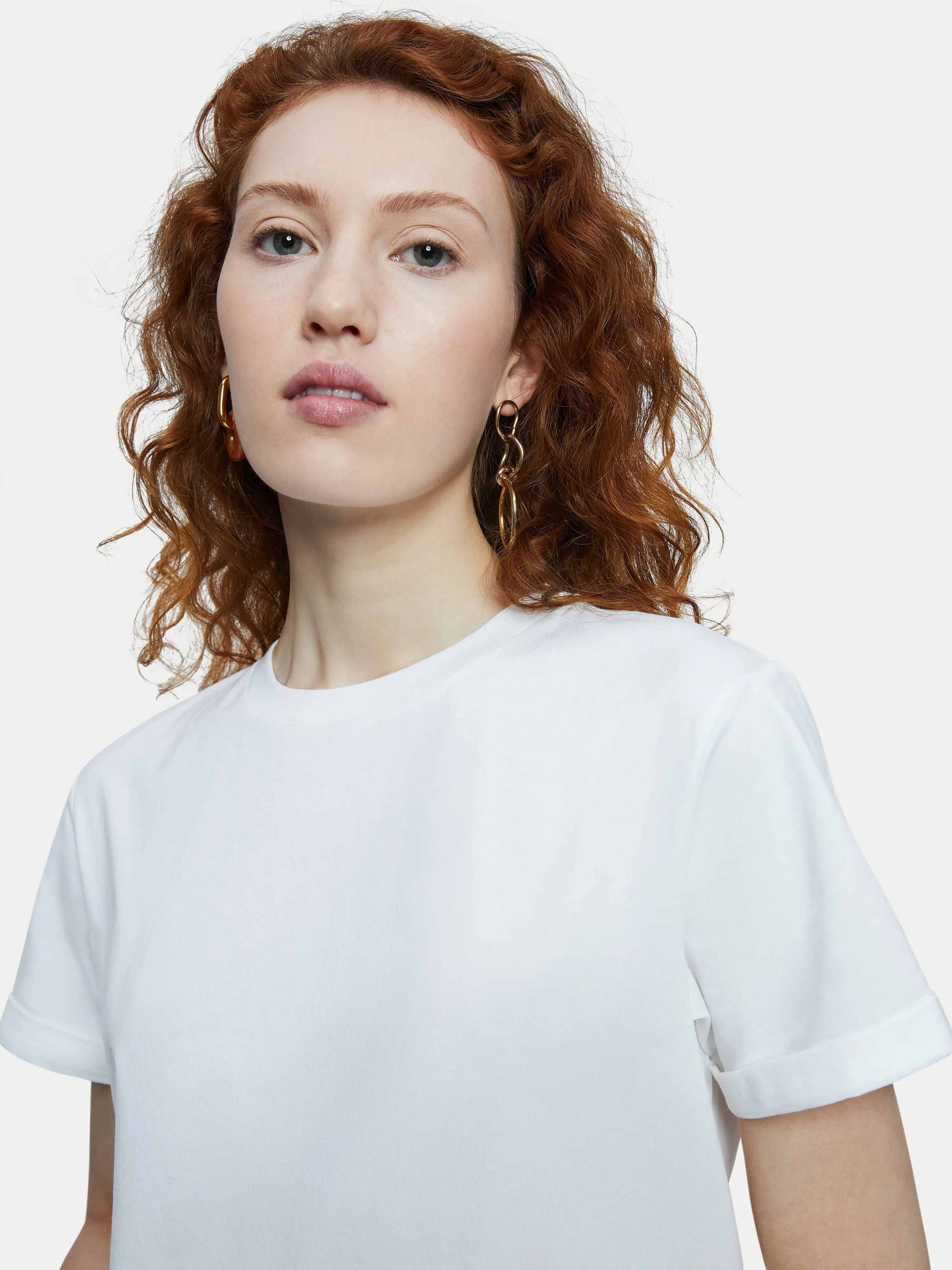 Hove Cotton Boyfriend Tee | White sold by Jigsaw product image thumbnail 2