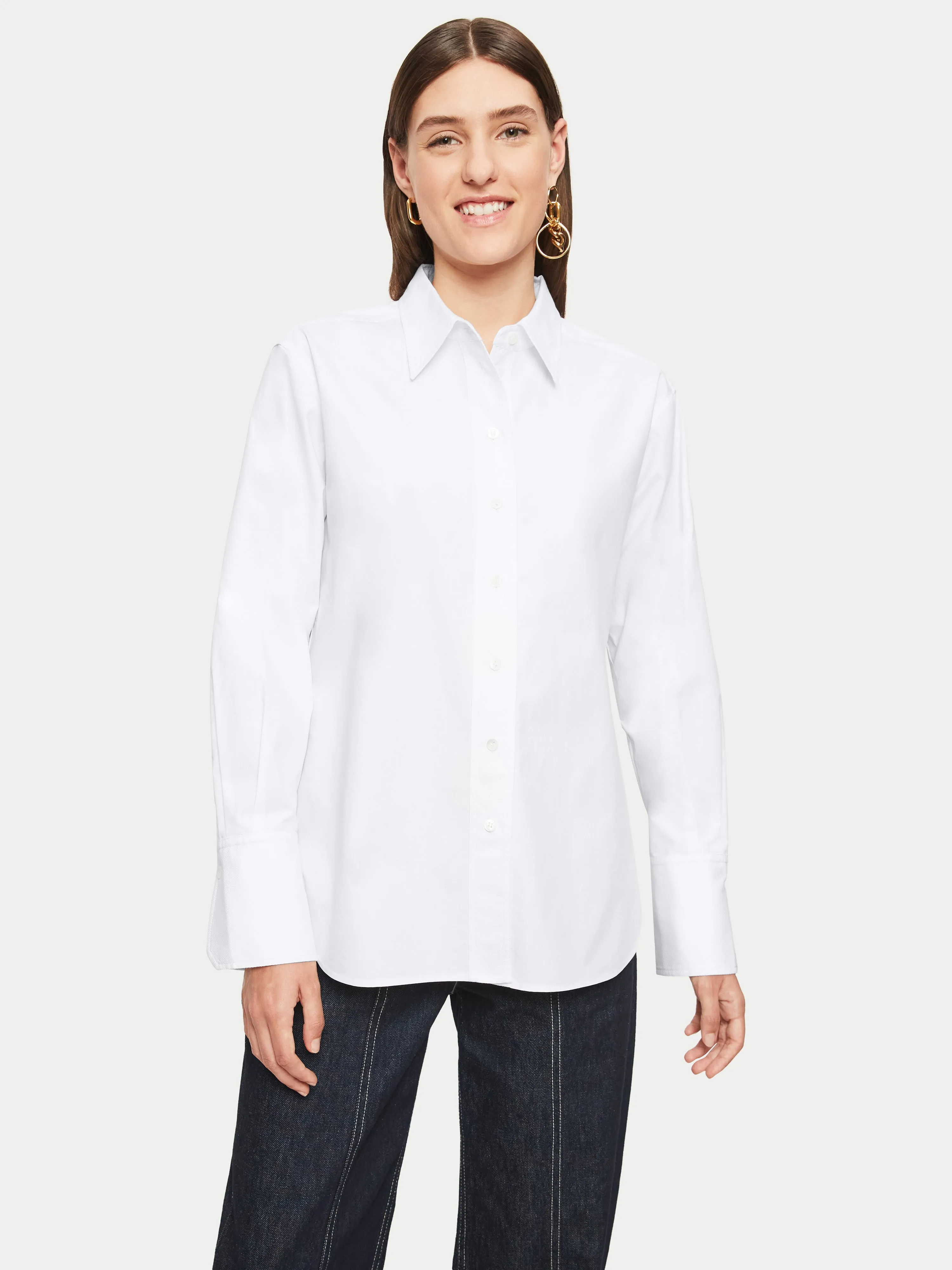 Cotton Relaxed Shirt | White sold by Jigsaw