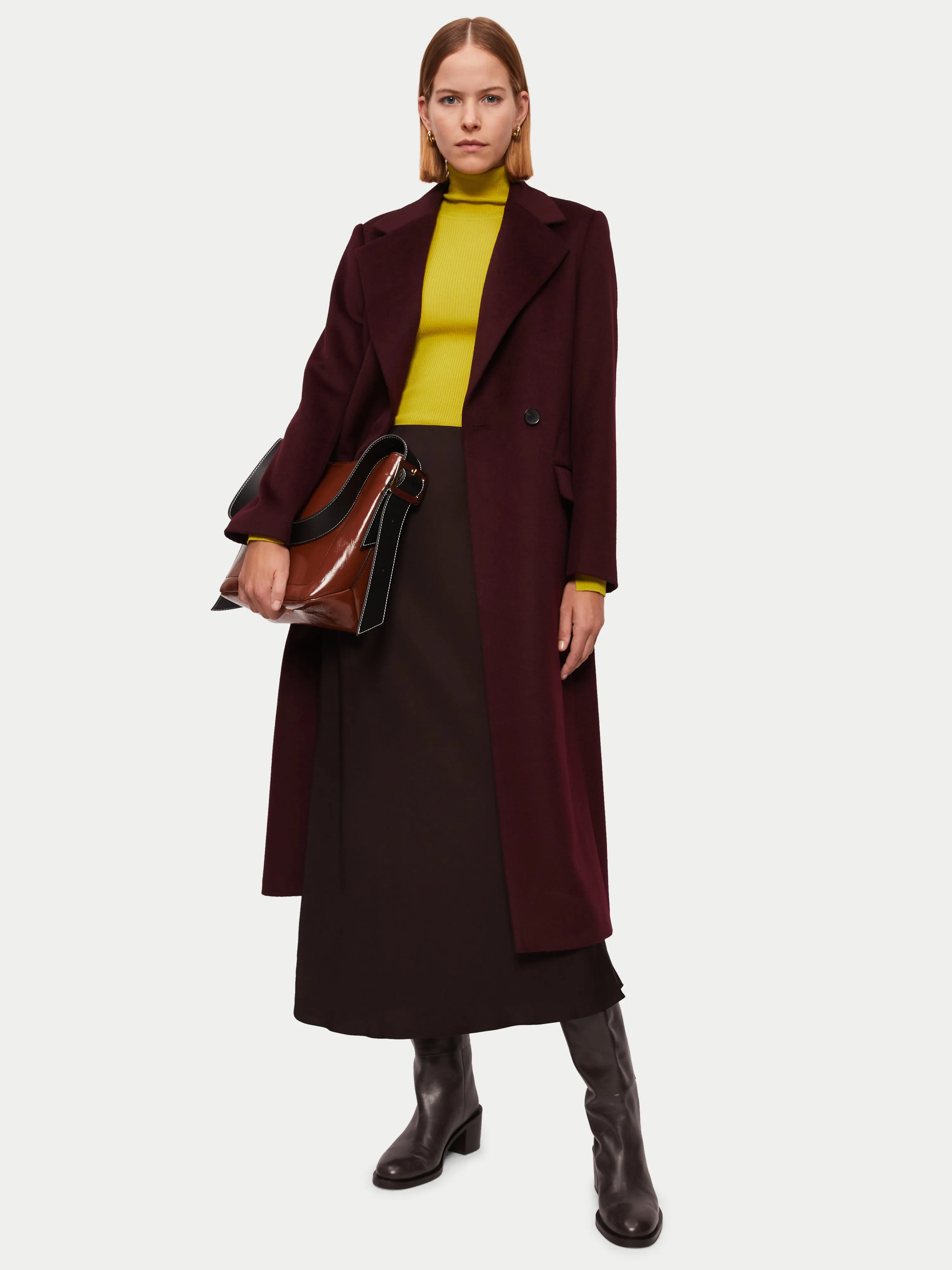 Bias Cut Maxi Skirt | Brown sold by Jigsaw product image thumbnail 2