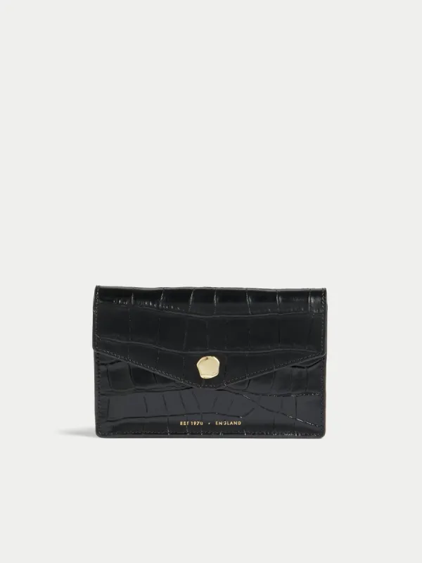 Katie Mini Croc Leather Bag | Black sold by Jigsaw