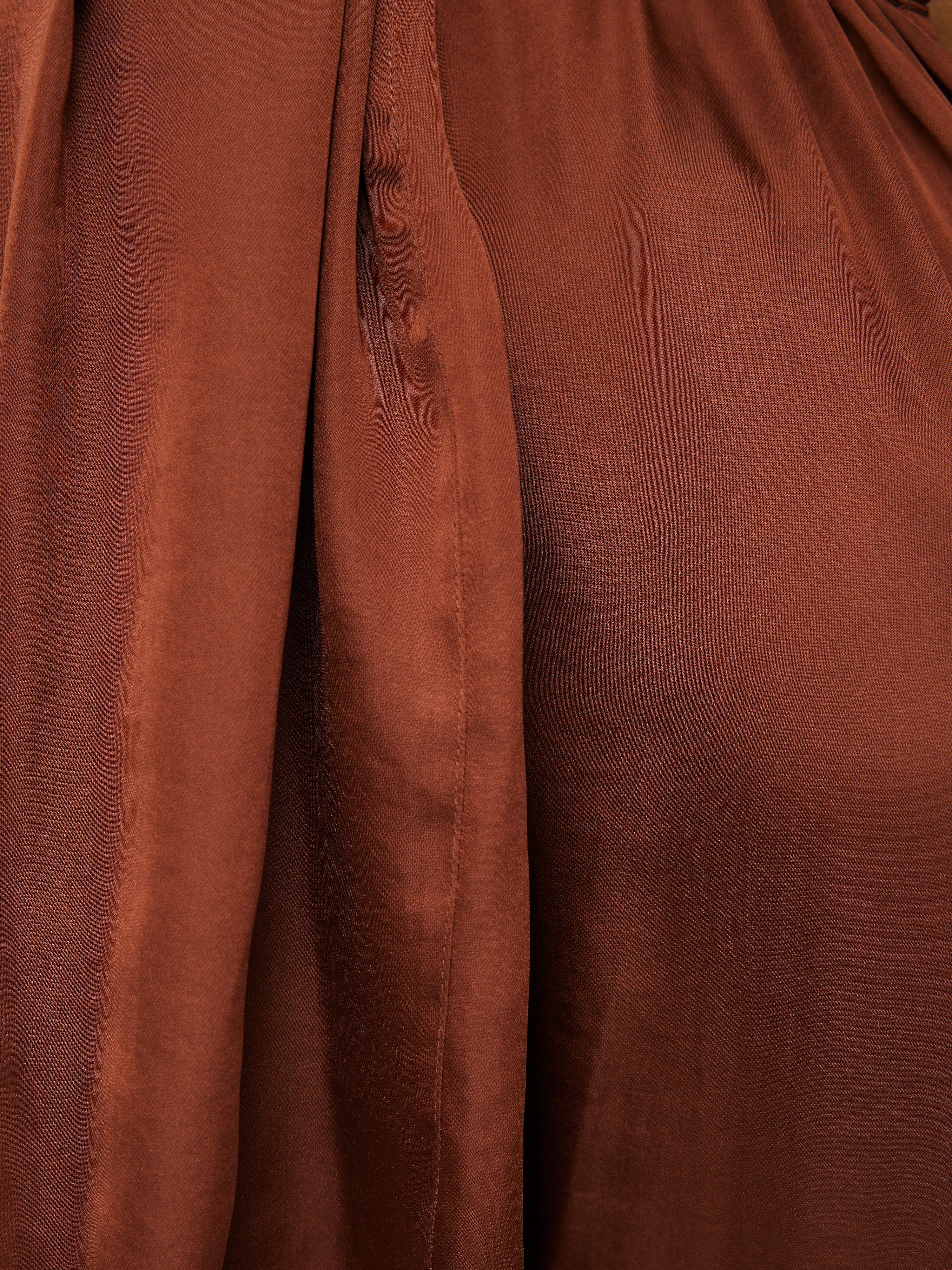 Cicelly Satin Drape Top | Brown sold by Jigsaw product image thumbnail 5