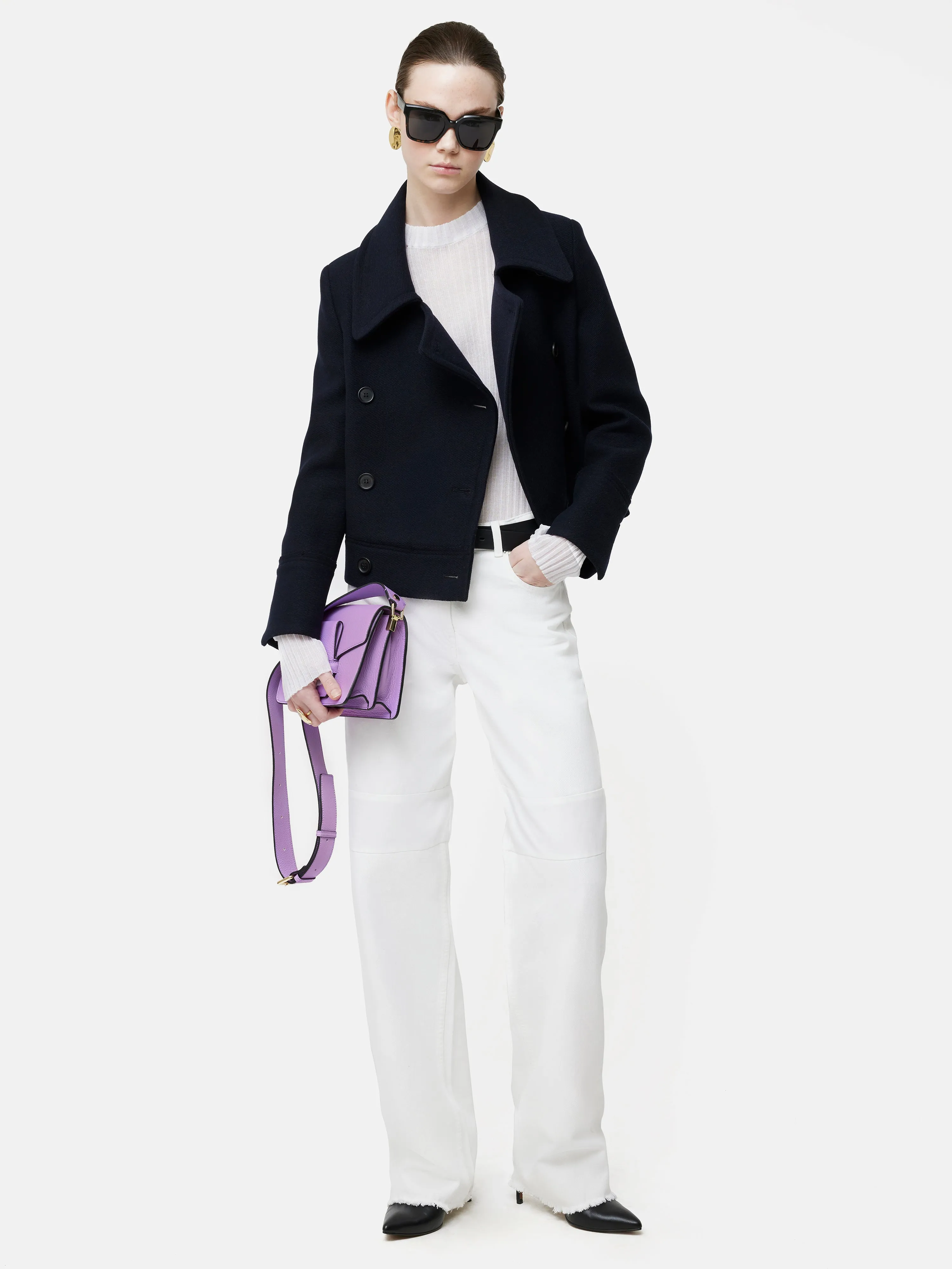 Ada Leather Crossbody Bag | Purple sold by Jigsaw product image thumbnail 3