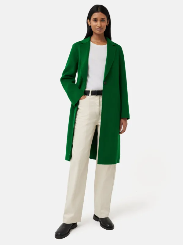 Double Face Wool Coat | Green sold by Jigsaw