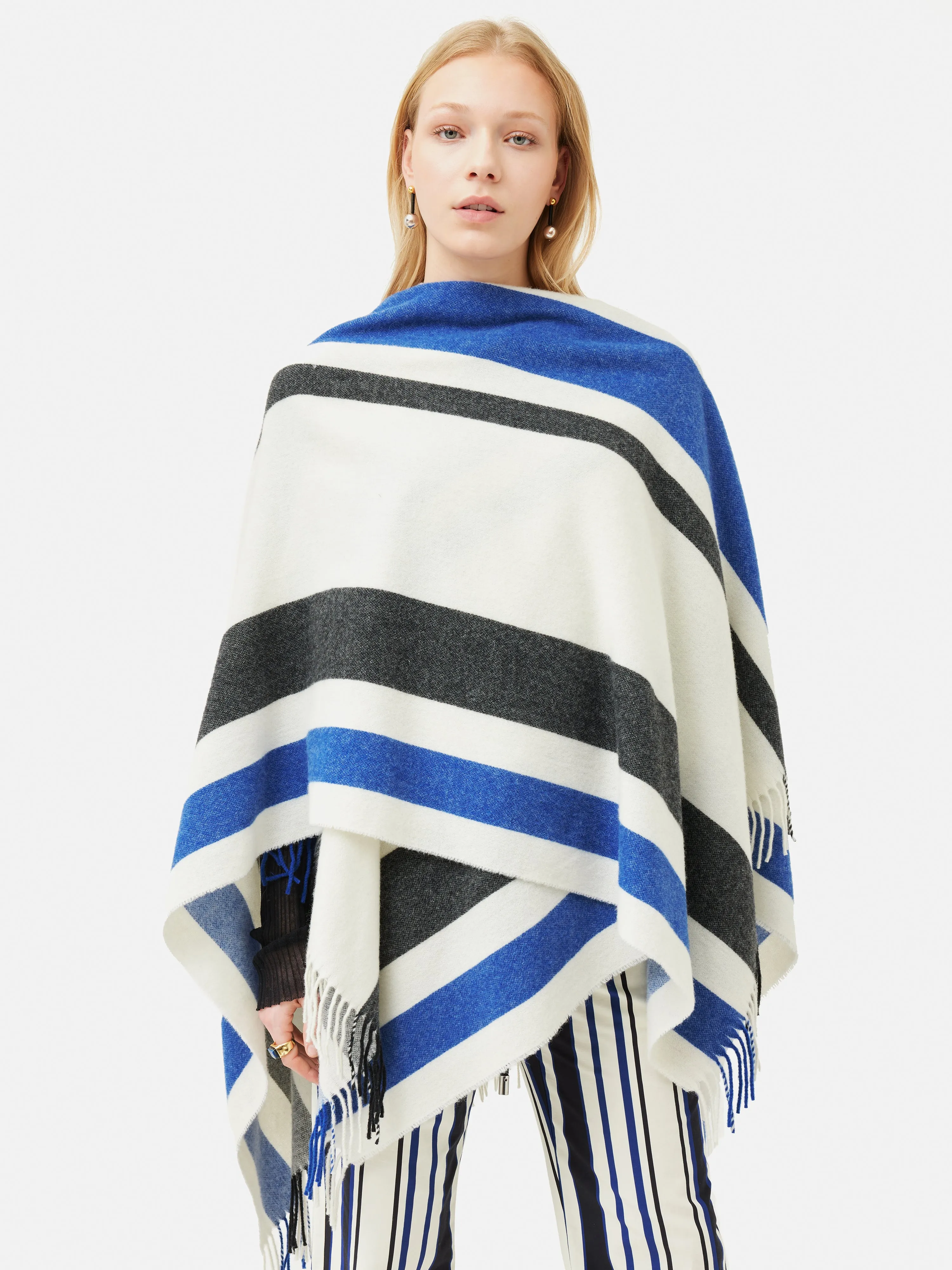 Collagerie Poncho | Multi sold by Jigsaw product image thumbnail 5
