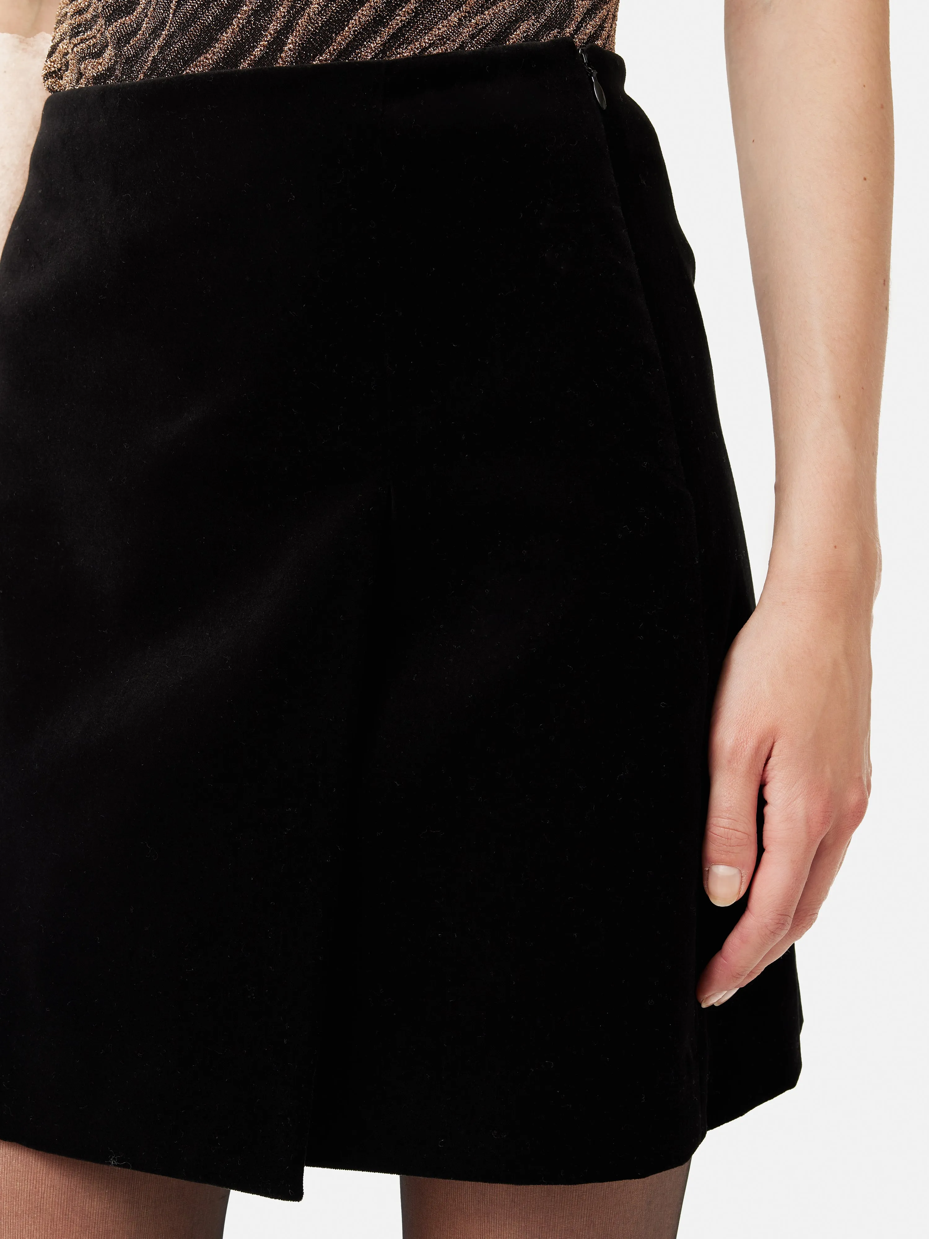 Velvet Mini Skirt | Black sold by Jigsaw product image thumbnail 3