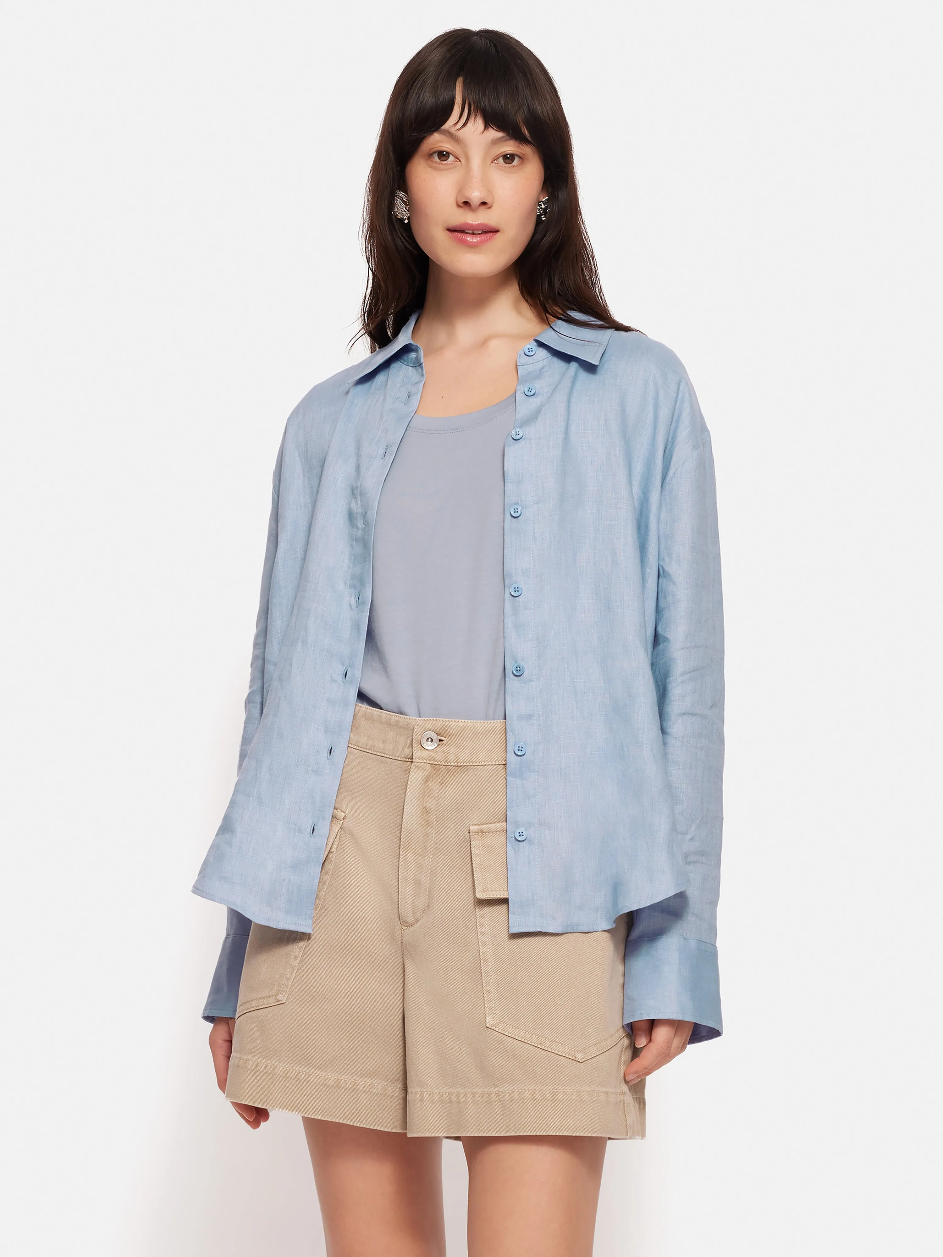 Linen Casual Shirt | Blue sold by Jigsaw product image thumbnail 2