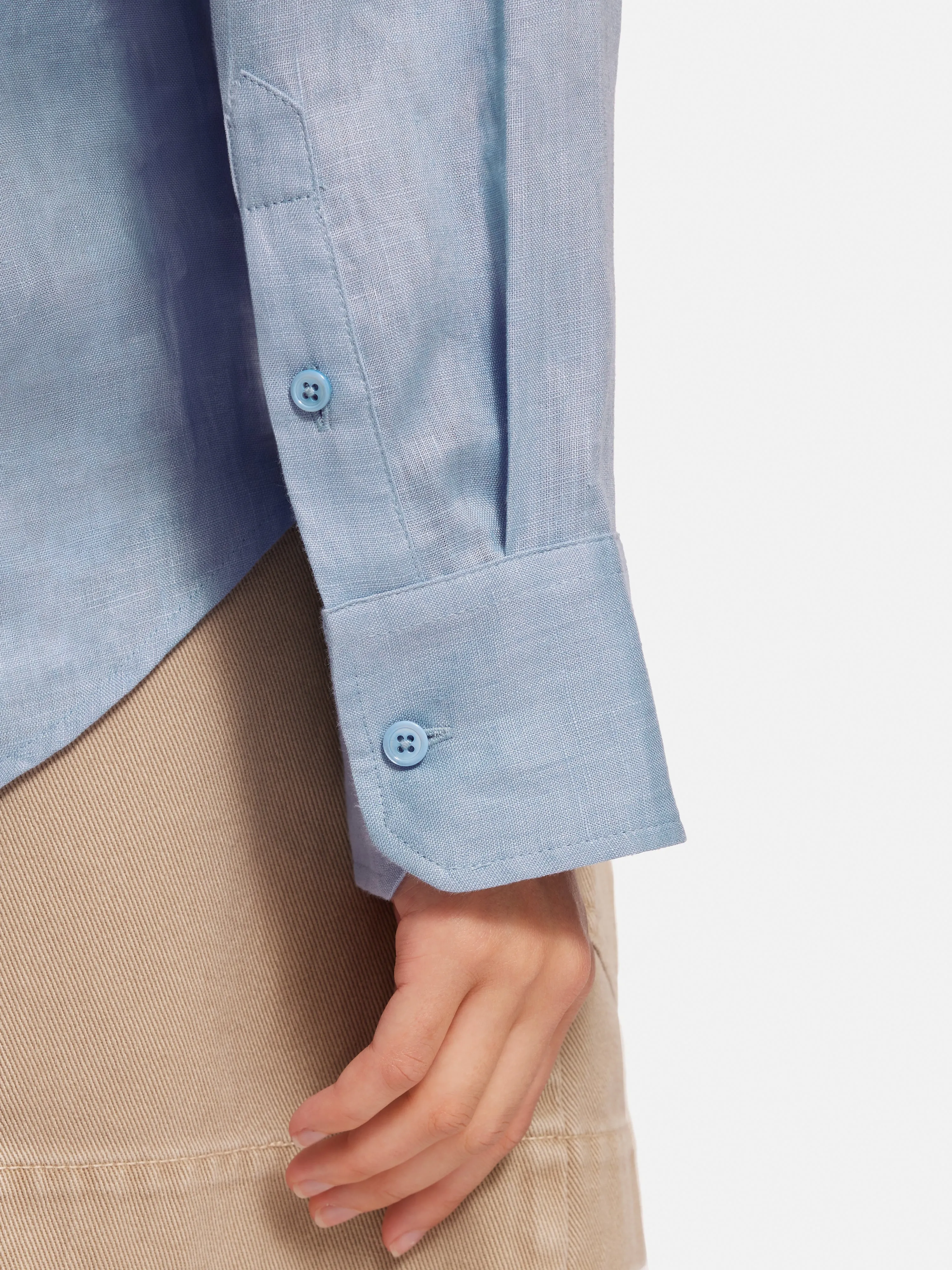 Linen Casual Shirt | Blue sold by Jigsaw product image thumbnail 5