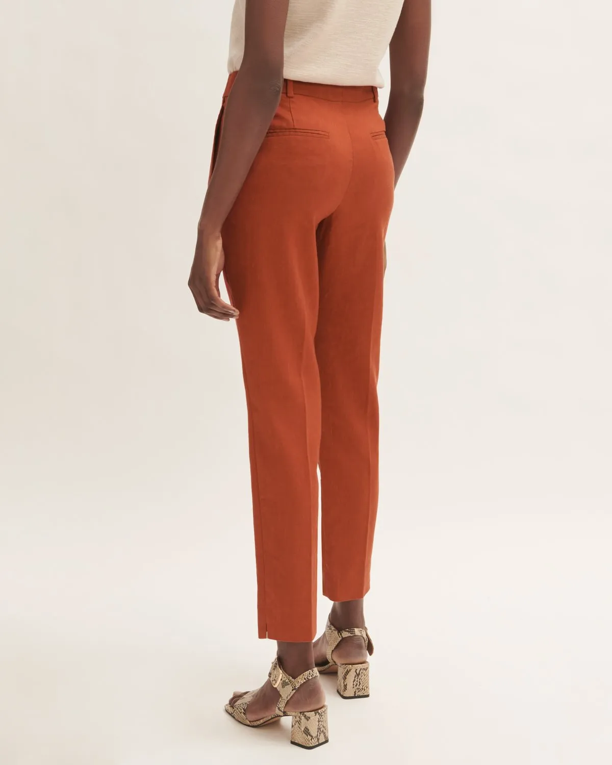 Portofino Linen Trouser | Paprika sold by Jigsaw product image thumbnail 3