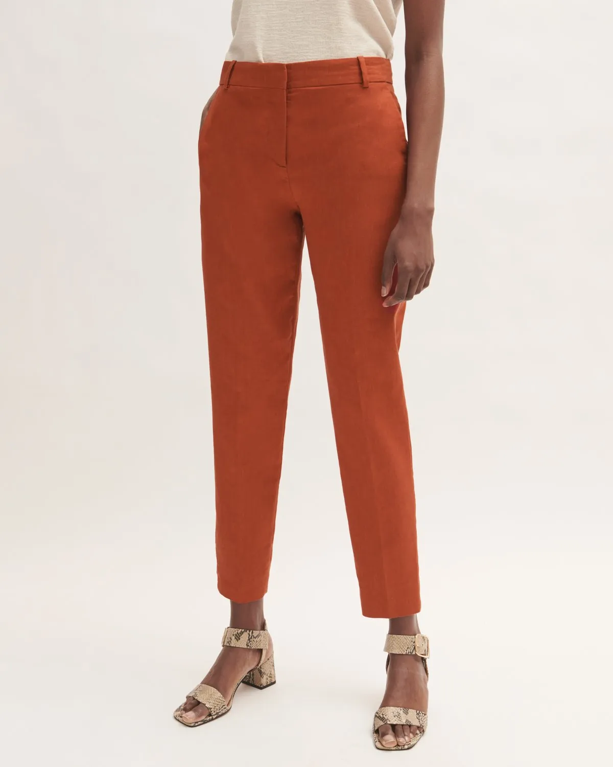 Portofino Linen Trouser | Paprika sold by Jigsaw