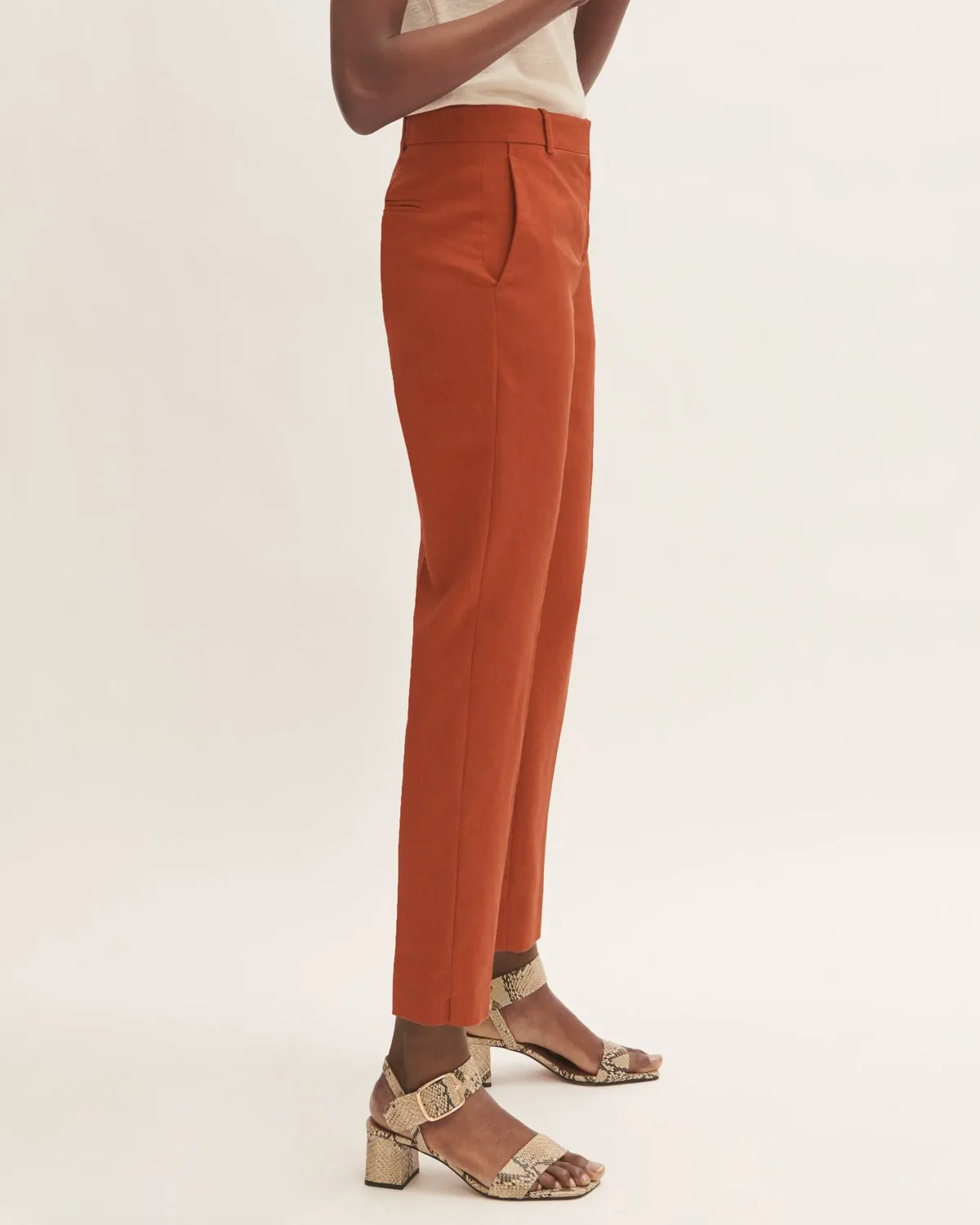 Portofino Linen Trouser | Paprika sold by Jigsaw product image thumbnail 4