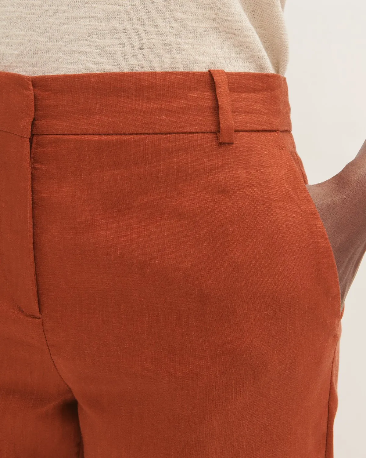 Portofino Linen Trouser | Paprika sold by Jigsaw product image thumbnail 5
