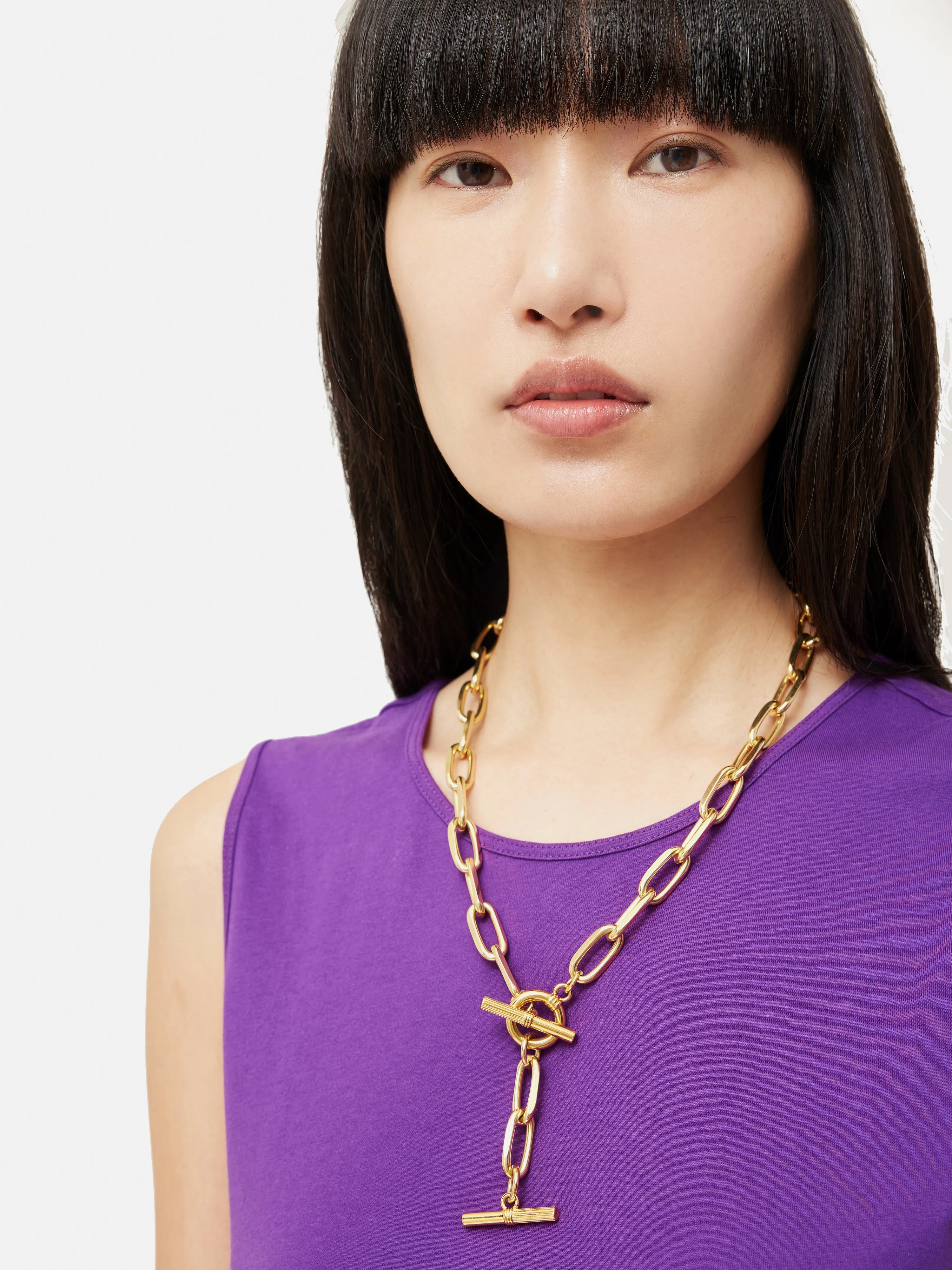 Supima Sleeveless Tee | Purple sold by Jigsaw product image thumbnail 2