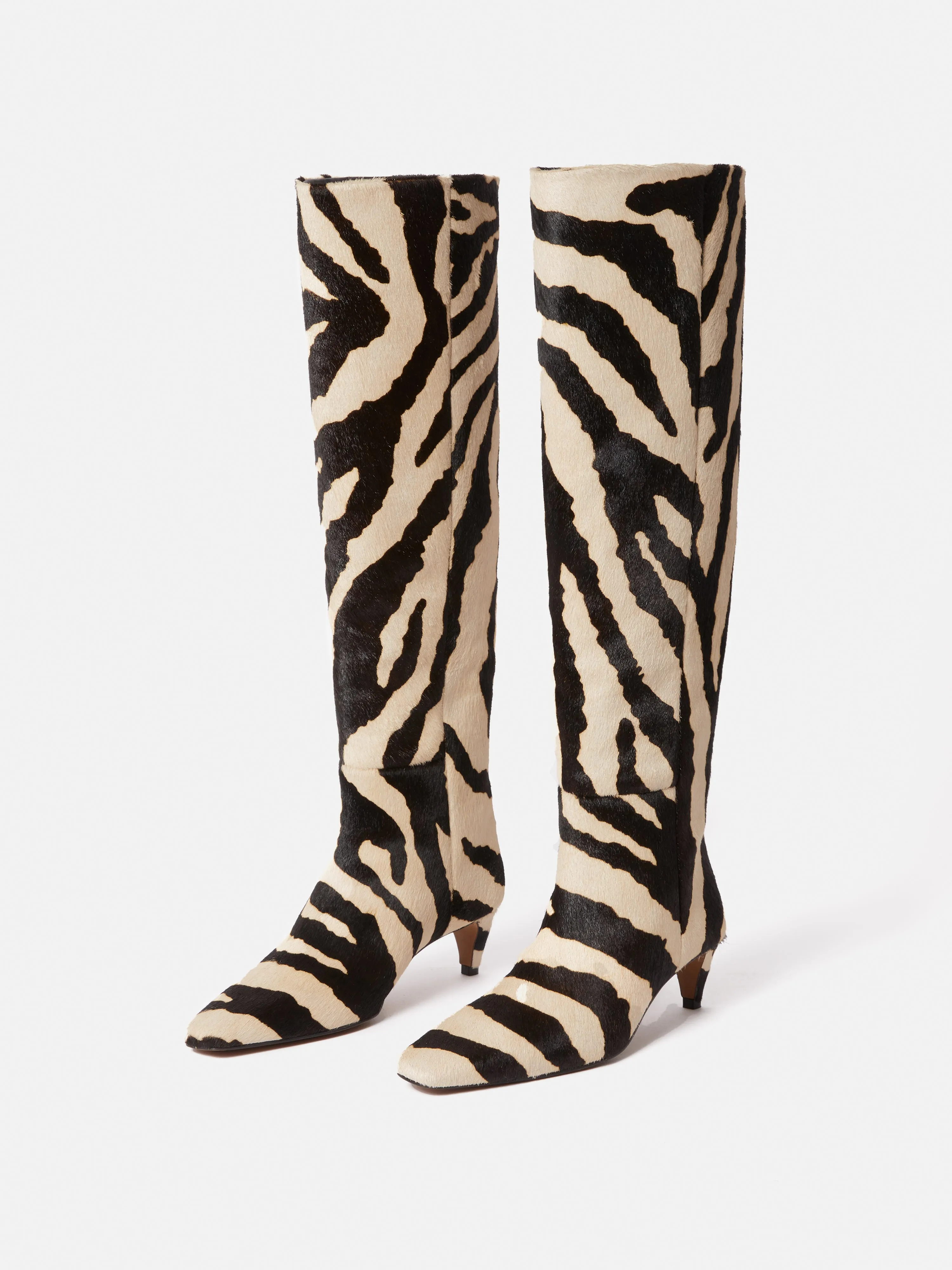 Zebra Bobby Knee High Boot | Zebra sold by Jigsaw product image thumbnail 3