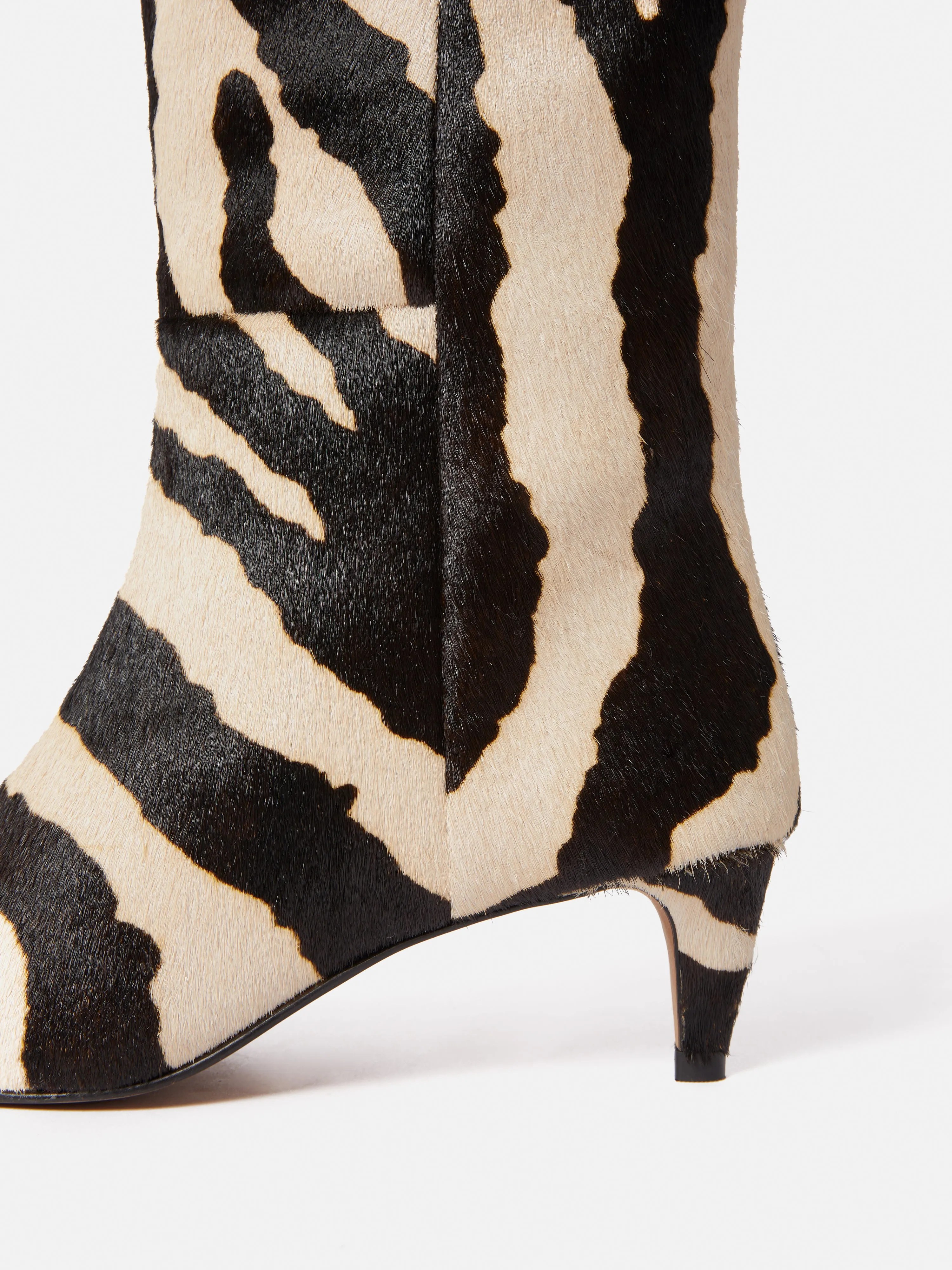 Zebra Bobby Knee High Boot | Zebra sold by Jigsaw product image thumbnail 5