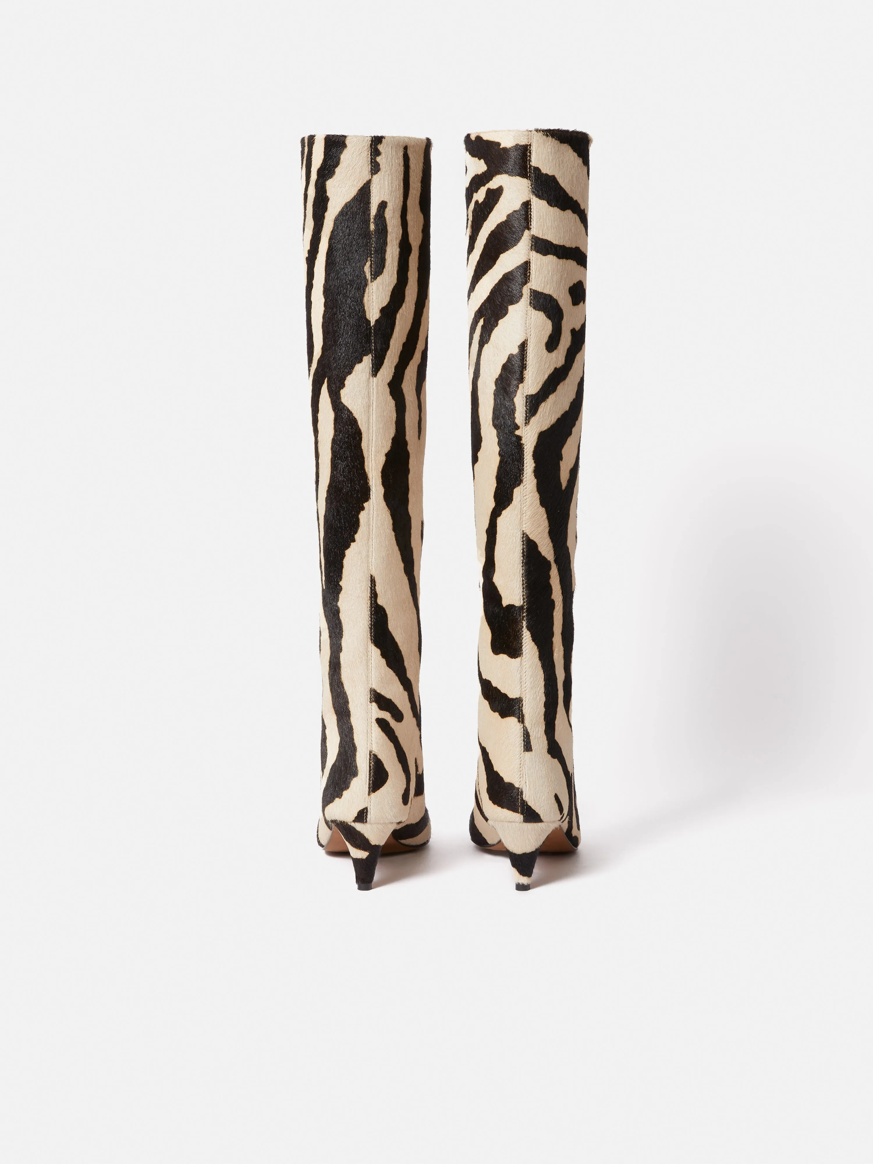 Zebra Bobby Knee High Boot | Zebra sold by Jigsaw product image thumbnail 4