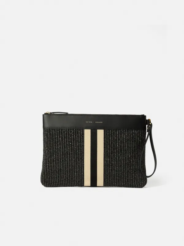 Athena Woven Pouch | Black sold by Jigsaw