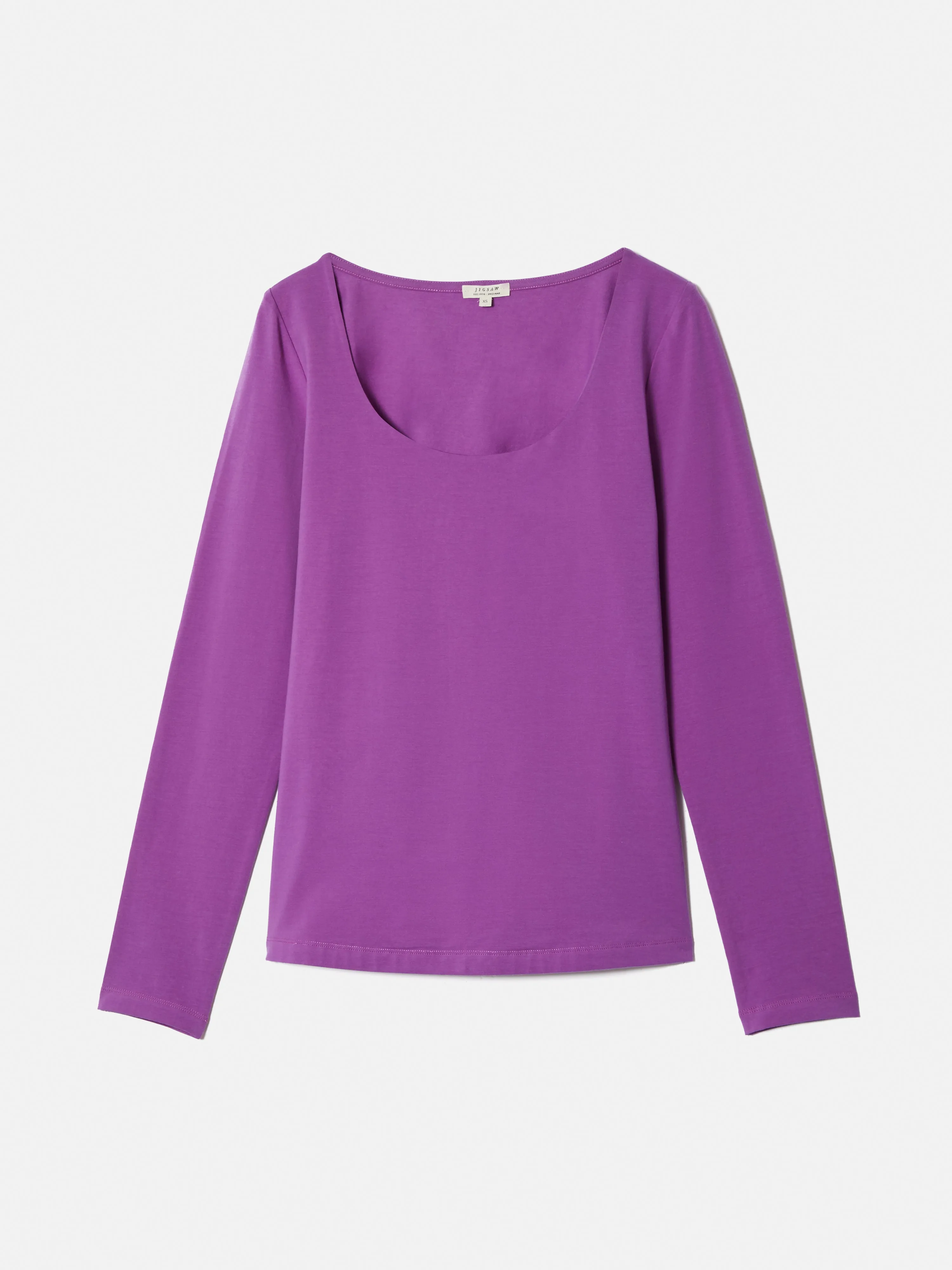 Double Front Ballet Neck Top | Purple sold by Jigsaw product image thumbnail 5