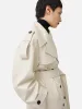 Nelson Patent Trench Coat | Cream sold by Jigsaw