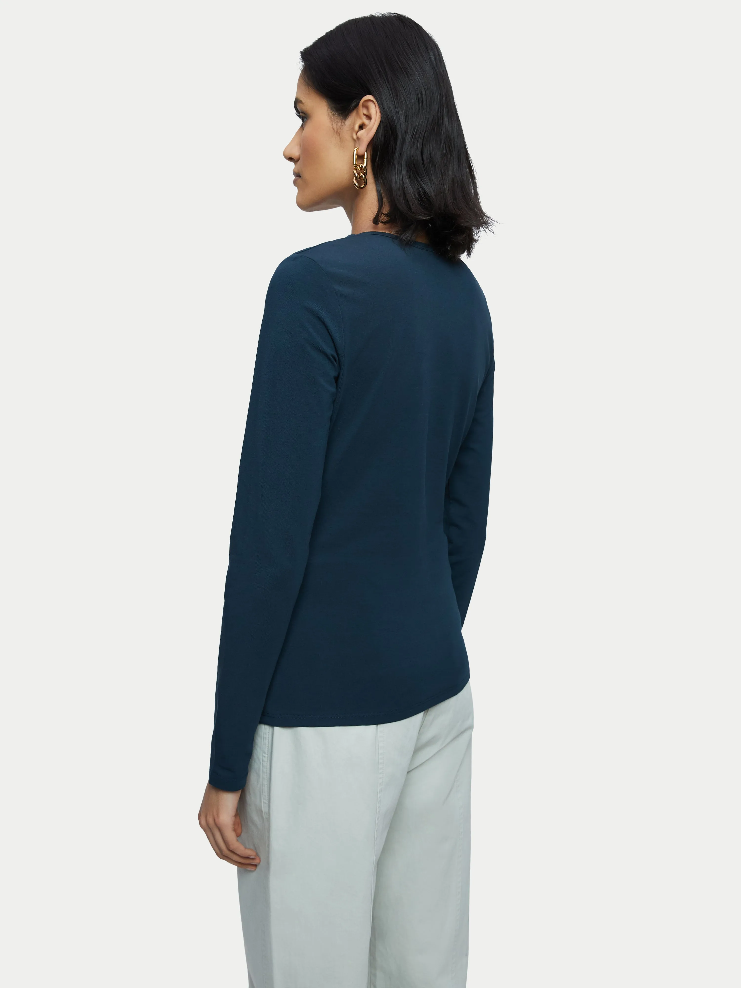 Double Front Scoop Tee | Eucalyptus sold by Jigsaw product image thumbnail 4