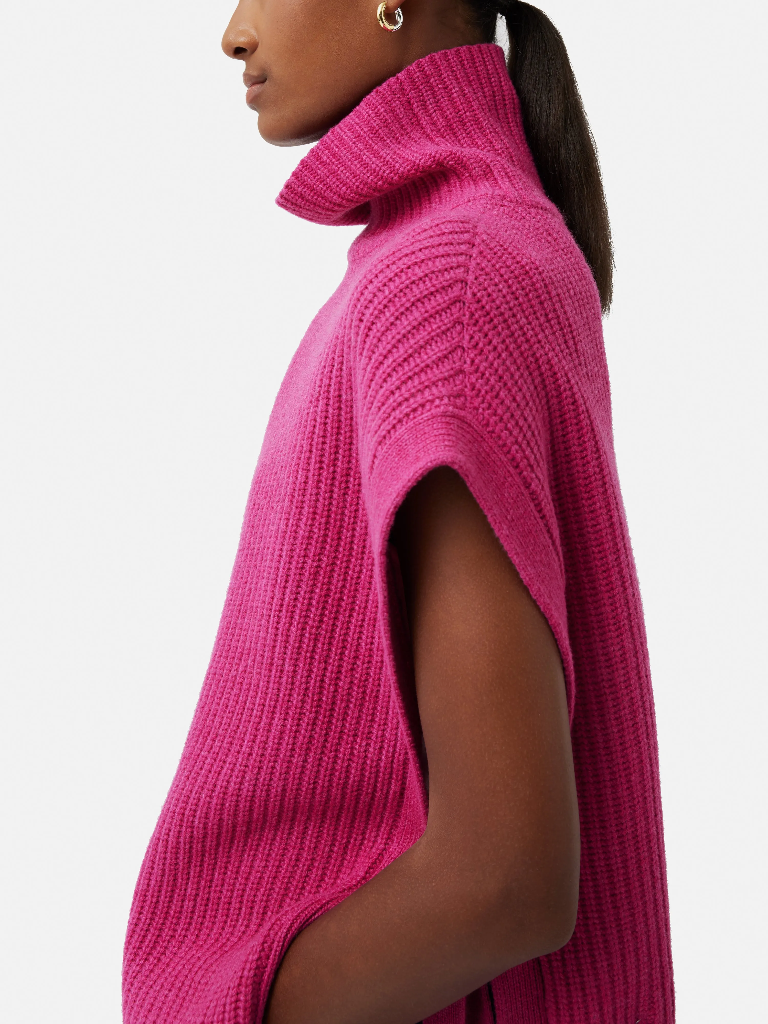 Merino Rib Side Tie Tabard | Pink sold by Jigsaw product image thumbnail 4