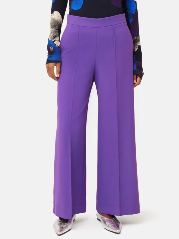 Modern Crepe Sailor Trouser | Purple sold by Jigsaw