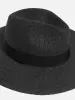 Straw Fedora | Black sold by Jigsaw