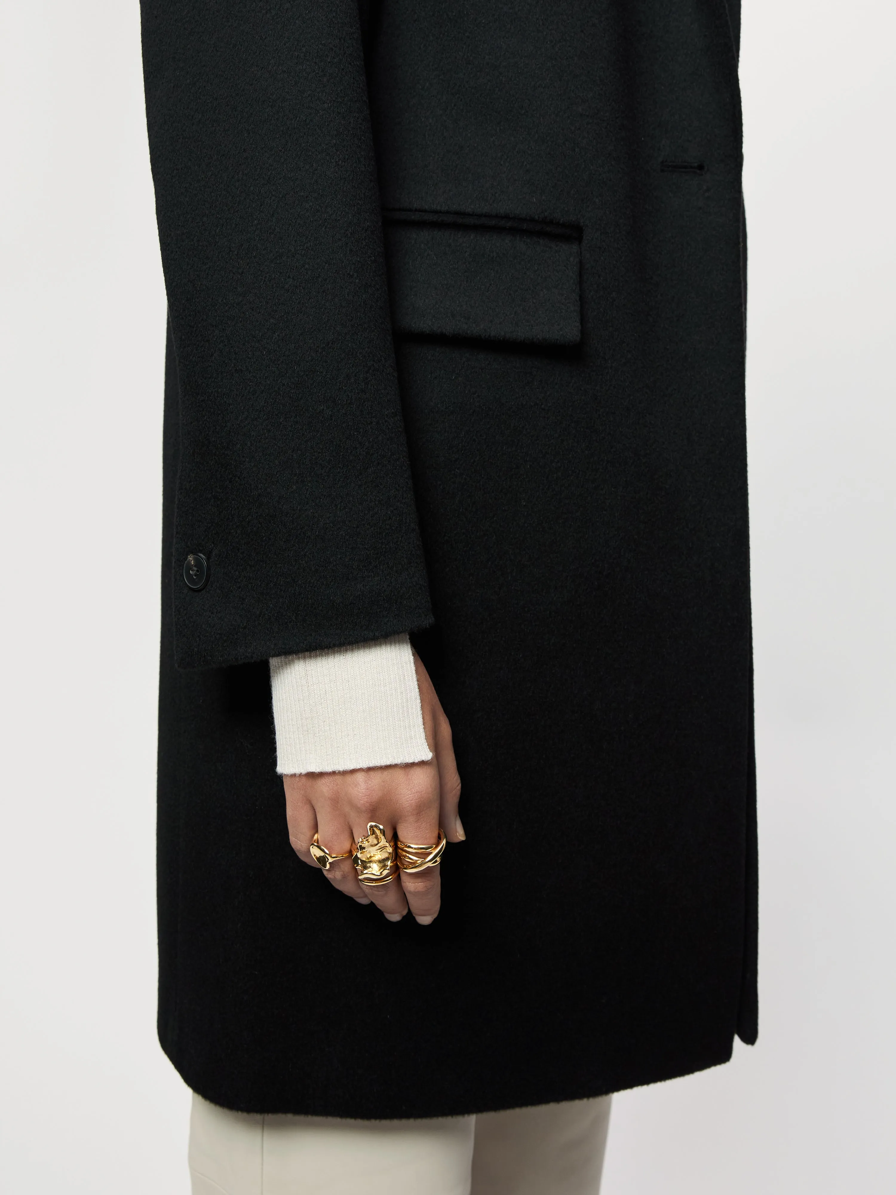 Relaxed City Coat | Black sold by Jigsaw product image thumbnail 2