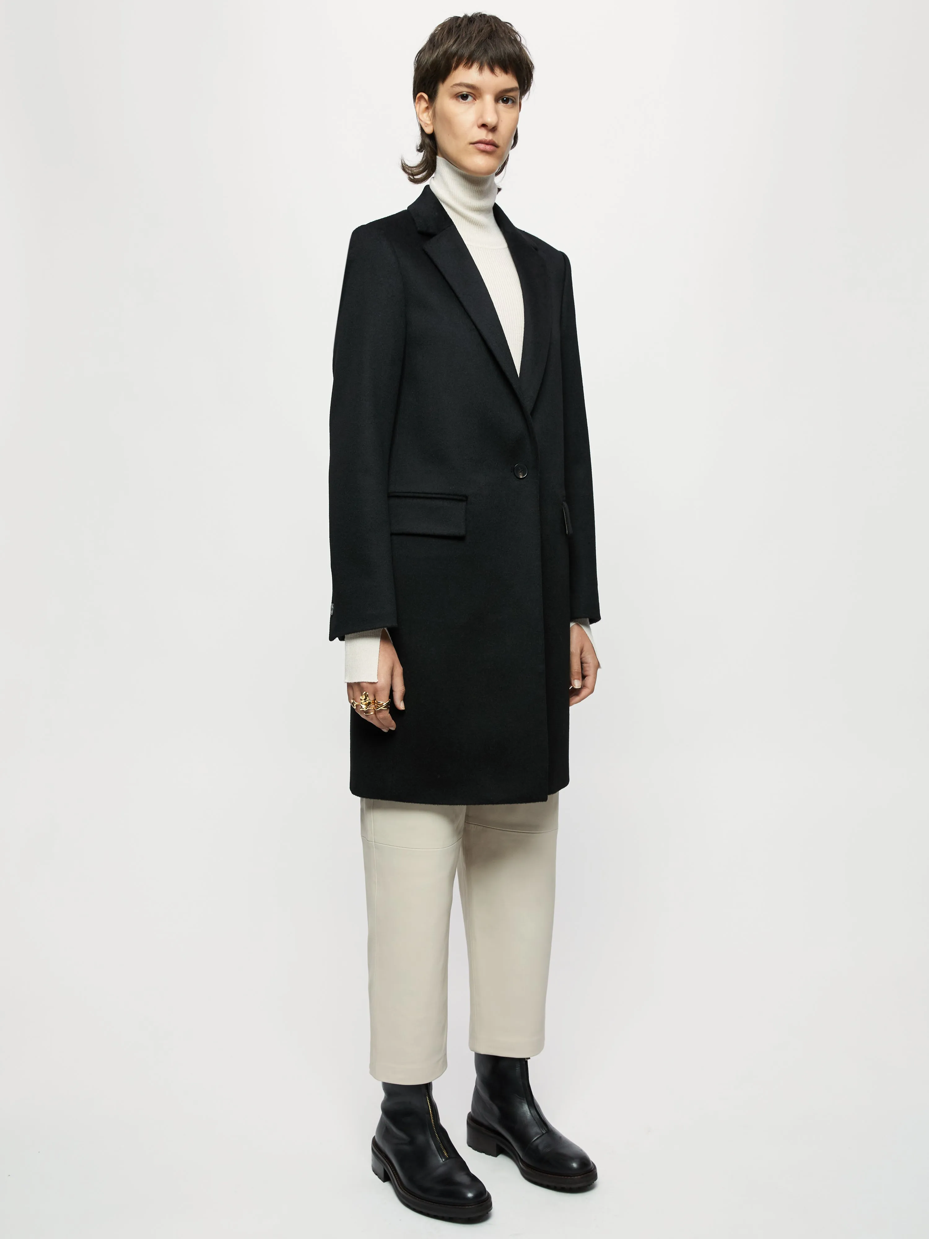 Relaxed City Coat | Black sold by Jigsaw product image thumbnail 3
