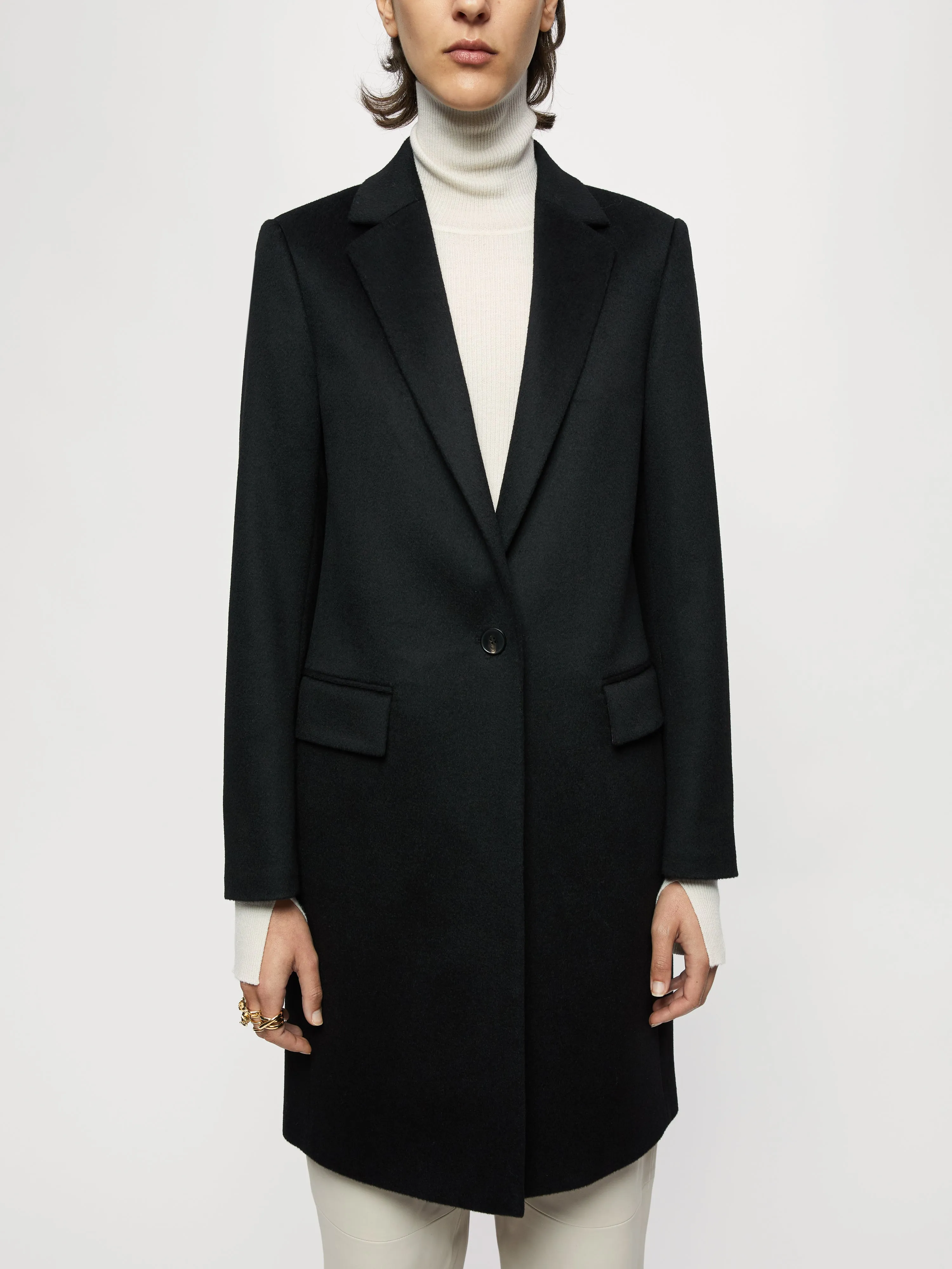 Relaxed City Coat | Black sold by Jigsaw product image thumbnail 4