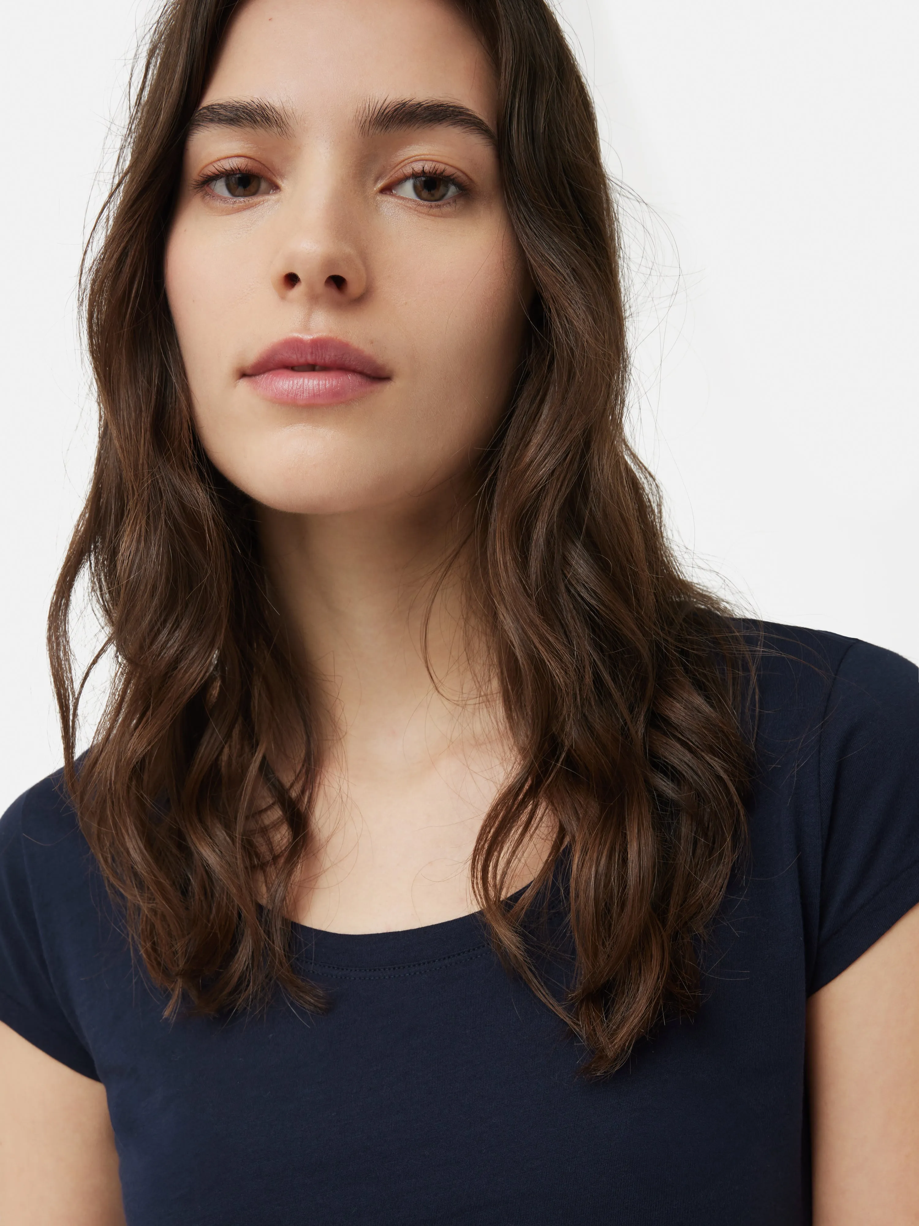 Supima Cotton Scoop Neck Tee | Navy sold by Jigsaw product image thumbnail 4