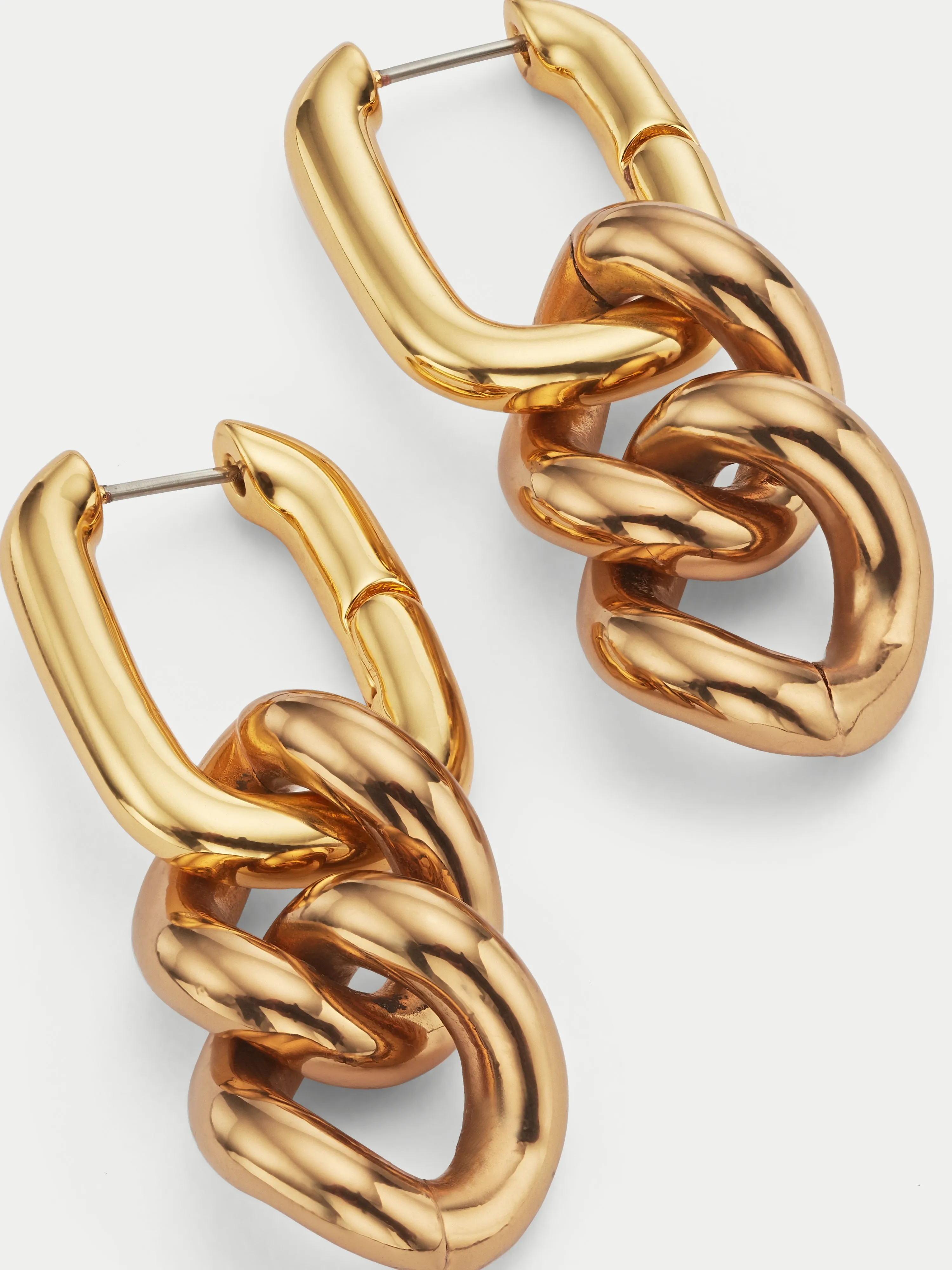 Oversized Chain Drop Earring | Antique Gold sold by Jigsaw product image thumbnail 2